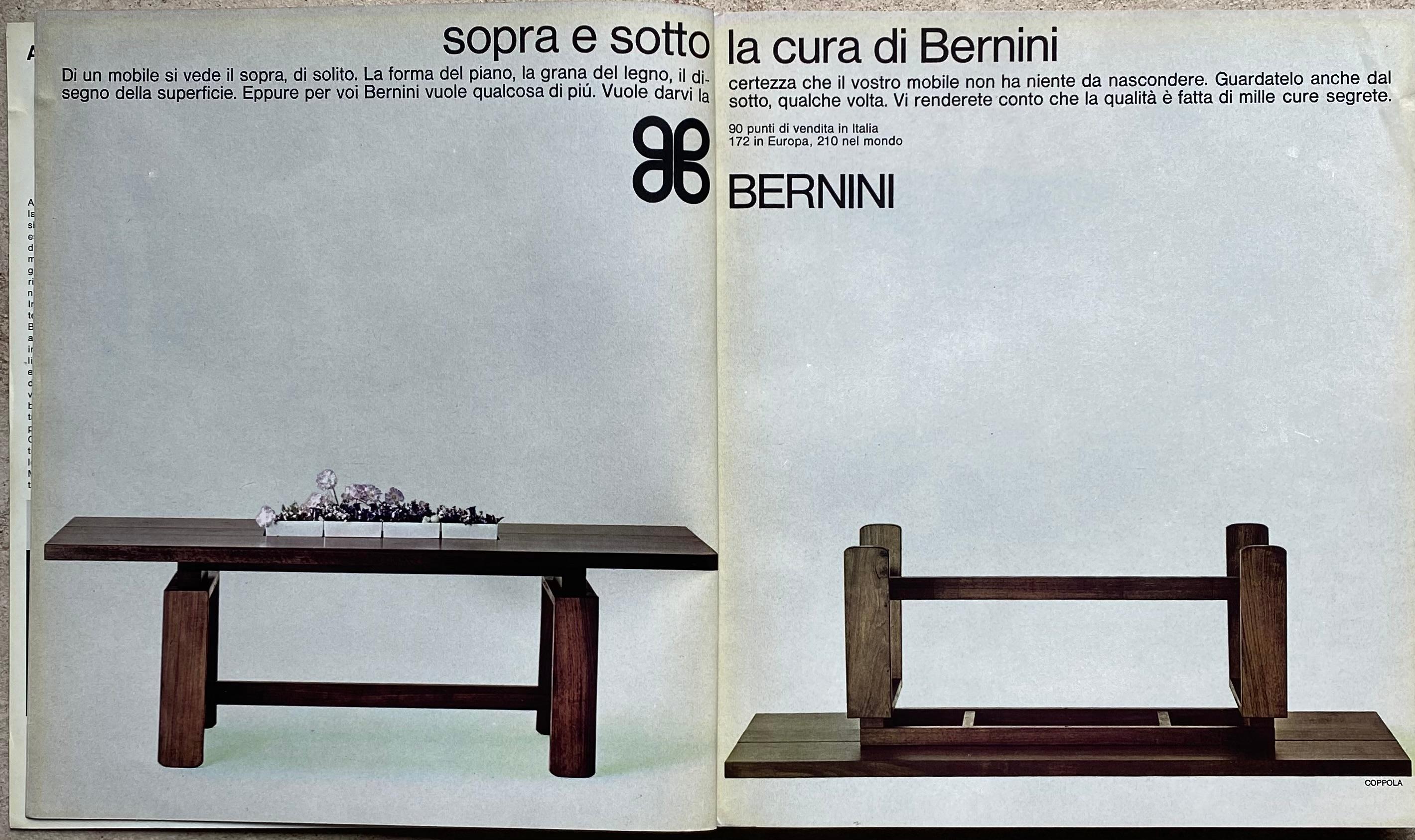 Italian Mid-Century Modern Wooden Dining Table by Silvio Coppola for Bernini 4
