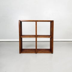 Italian Mid-Century Modern Wooden Folding Bookcase Pool Shop, 1980s