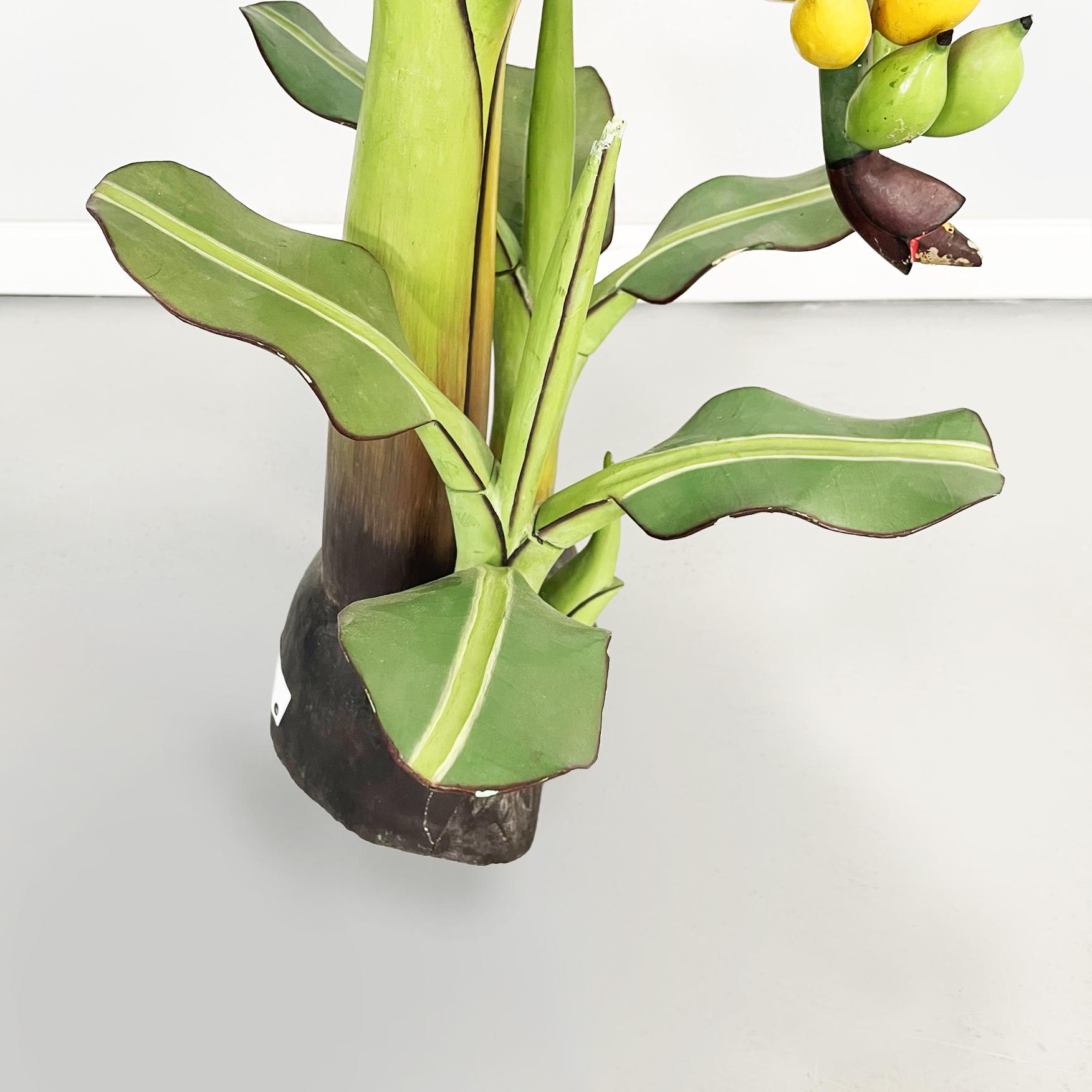 Italian Mid-Century Modern Wooden Sculpture of a Banana Plant, 1950s For Sale 6
