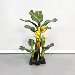 Italian Mid-Century Modern Wooden Sculpture of a Banana Plant, 1950s