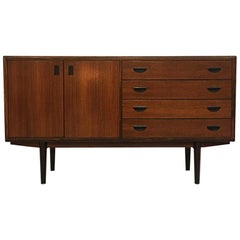 Italian Mid-Century Modern Wooden Sideboard with Drawers and Doors, 1960s