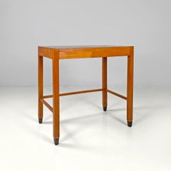 Italian mid-century modern wooden writing desk with a small drawer, 1950s
