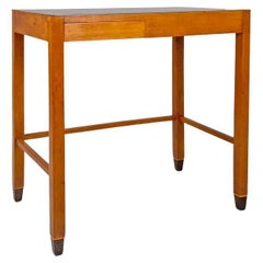 Italian mid-century modern wooden writing desk with a small drawer, 1950s