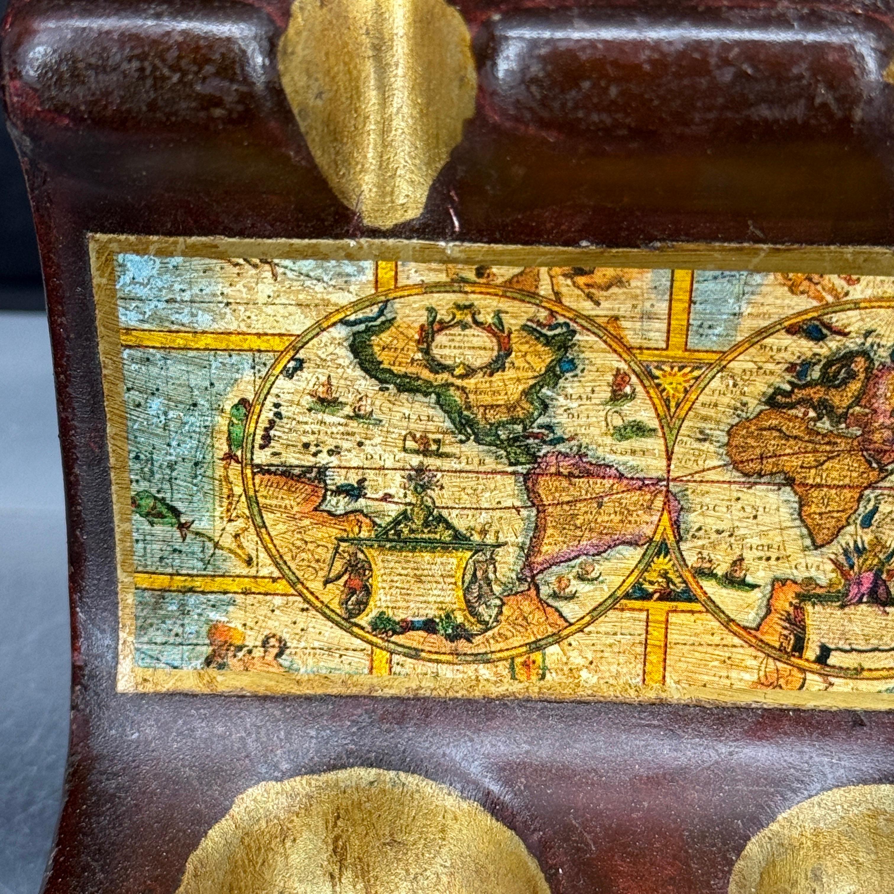 Mappa del mondo moderna di metà secolo, mappamondo, supporto per pipa in vendita 2