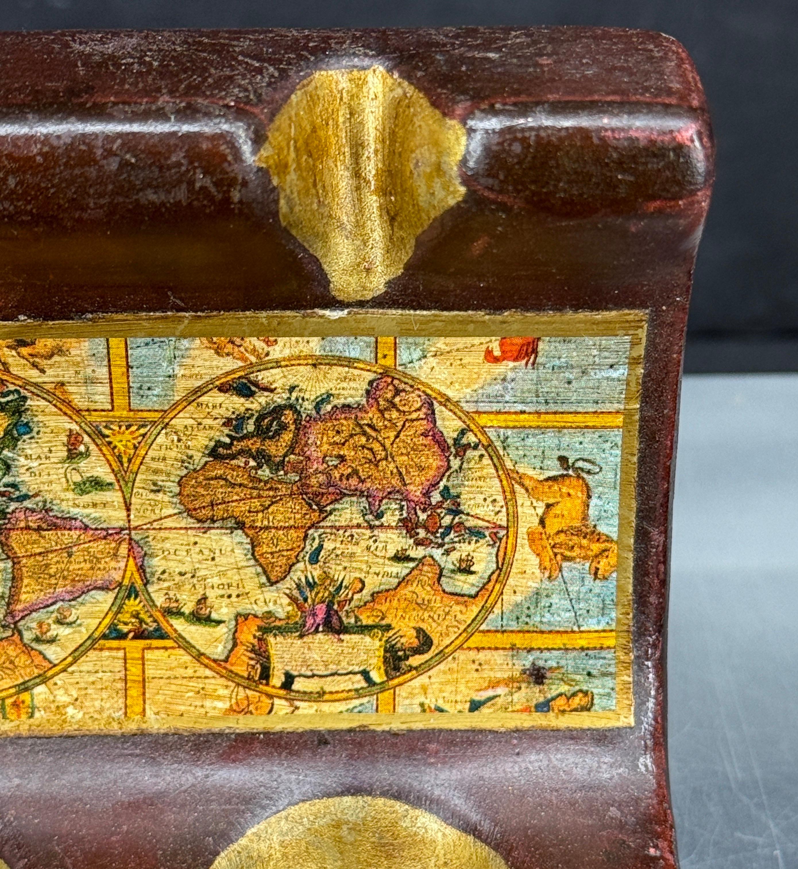 Mappa del mondo moderna di metà secolo, mappamondo, supporto per pipa in vendita 3