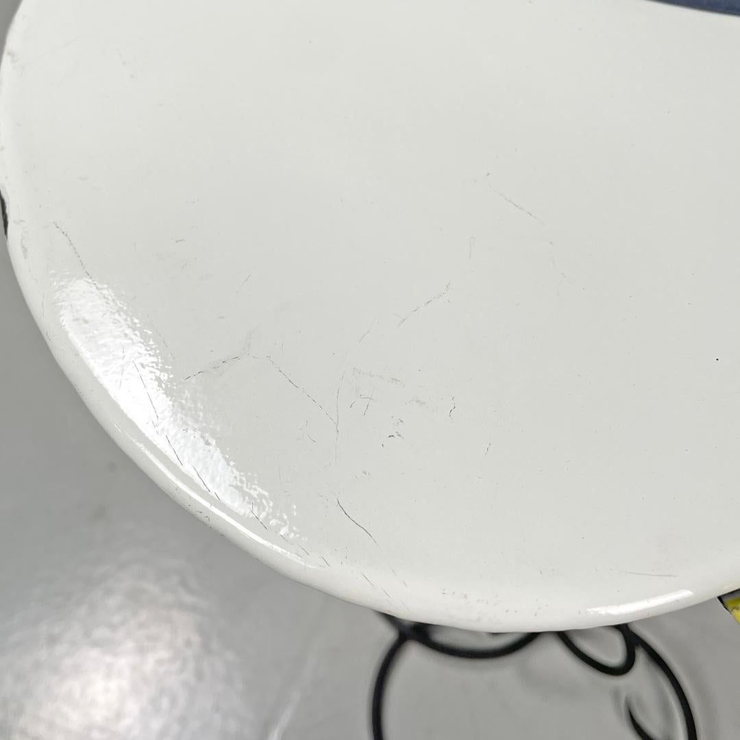 Table basse italienne en fer forgé et émail gris jaune, milieu du siècle dernier, années 1950 en vente 7