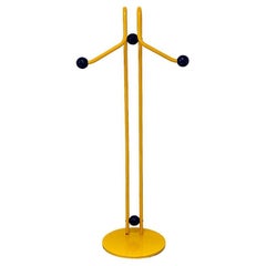 Italian Mid-Century Modern Yellow Metal Valet Stand, 1980s