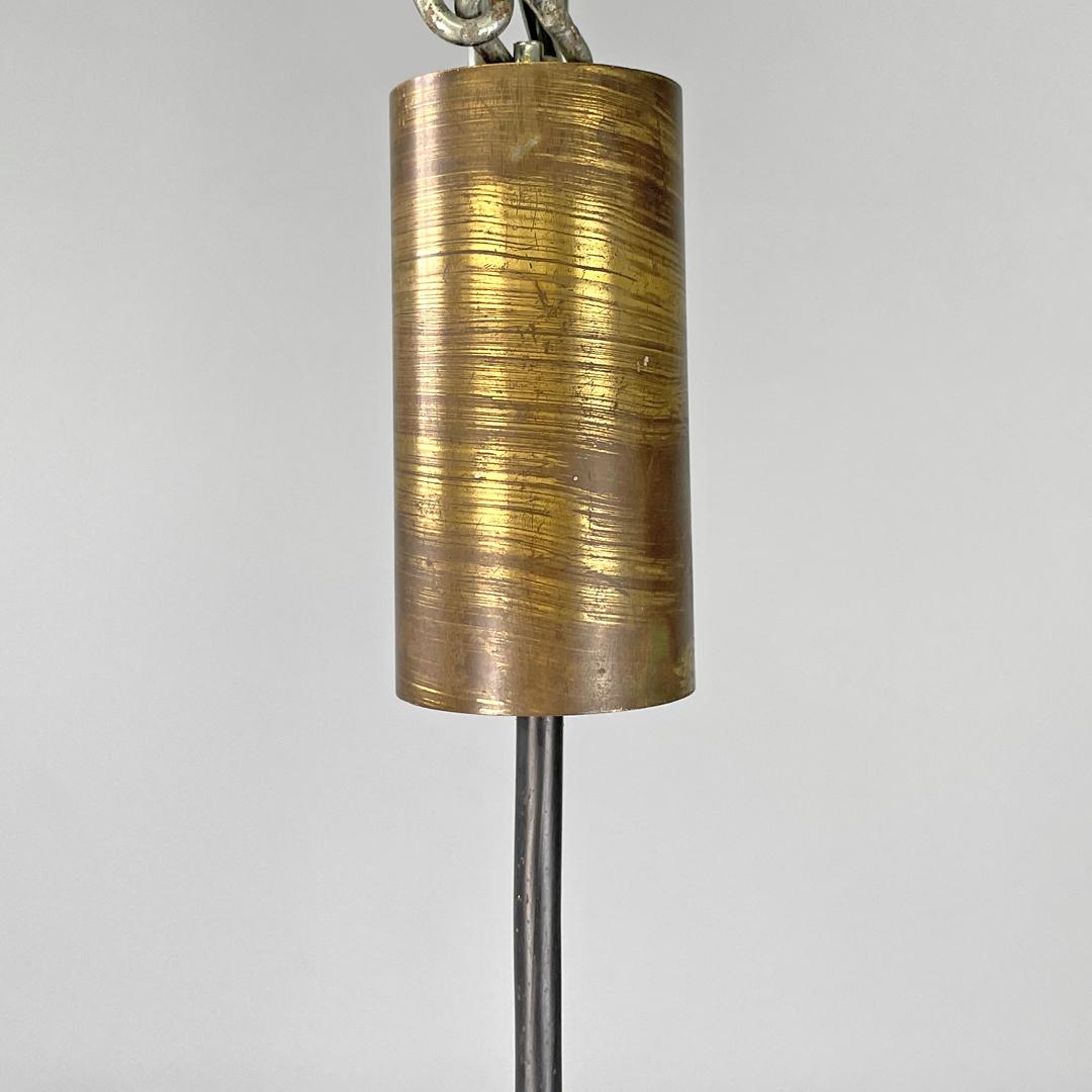 Italian mid-century modern yellow Murano glass chandelier Vignelli Venini, 1950s For Sale 3