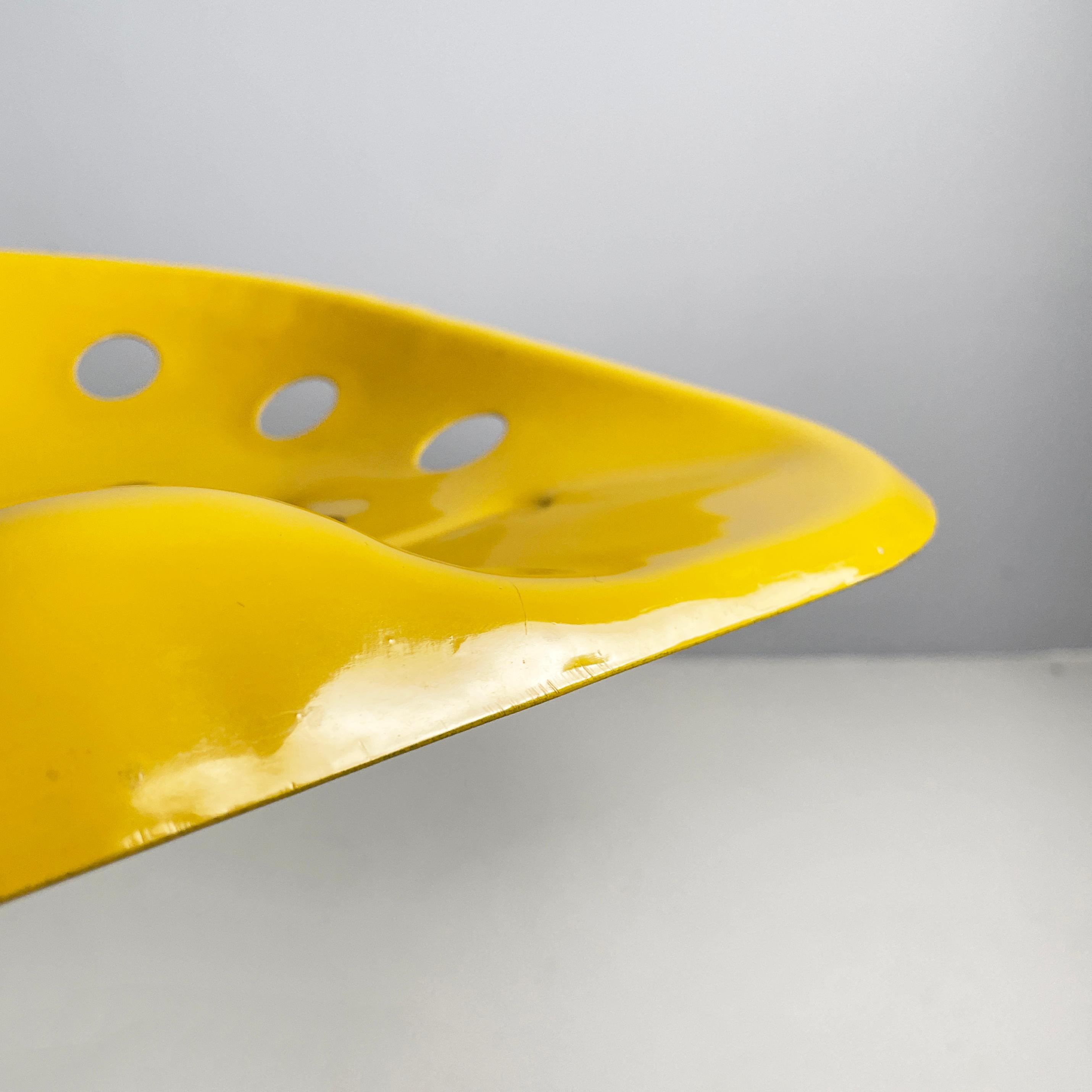 Italian mid-century modern yellow Stool Mezzadro by Castiglioni Zanotta, 1960s 5