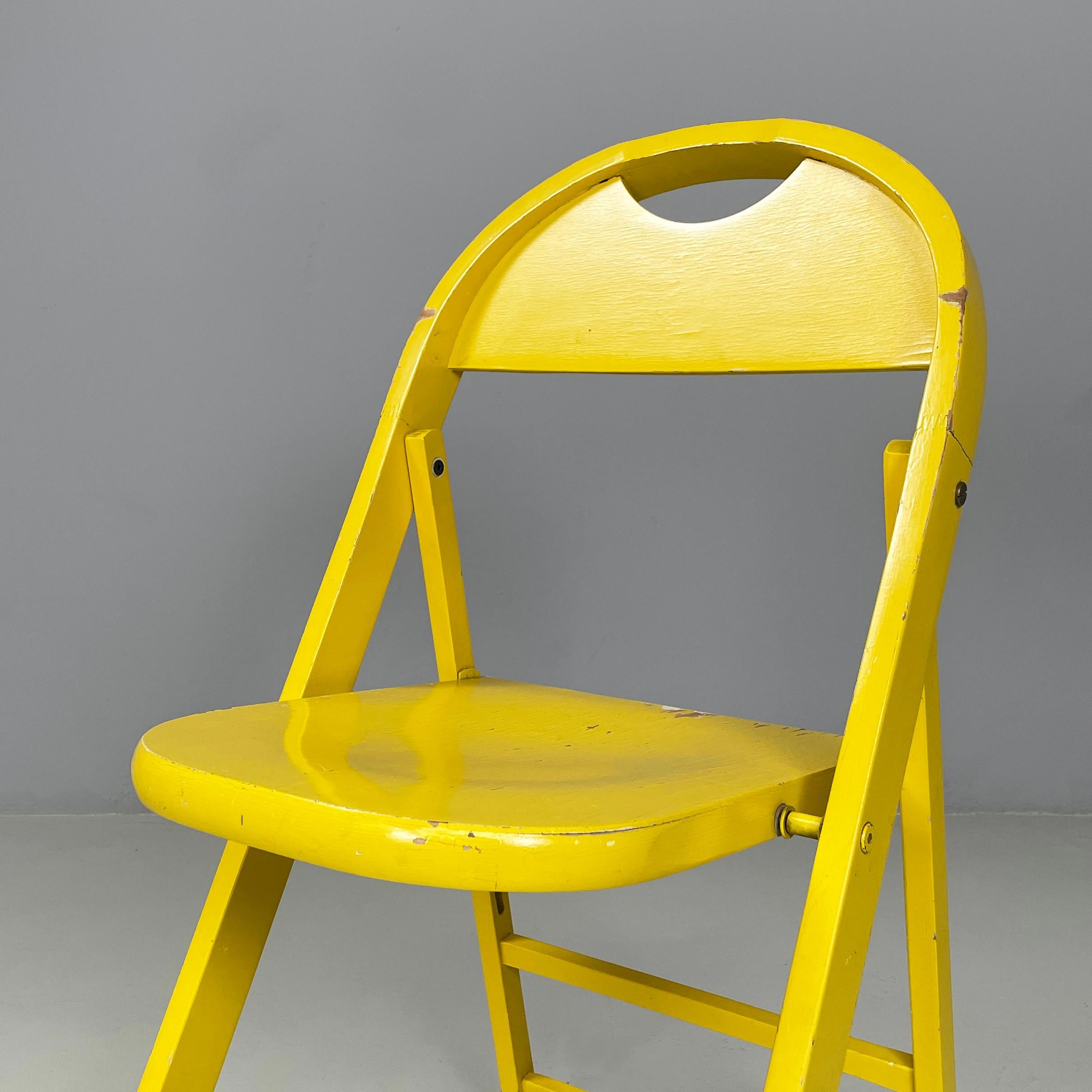Bois Chaise pliante italienne moderne du milieu du siècle dernier Tric par Castiglioni, années 1960 en vente