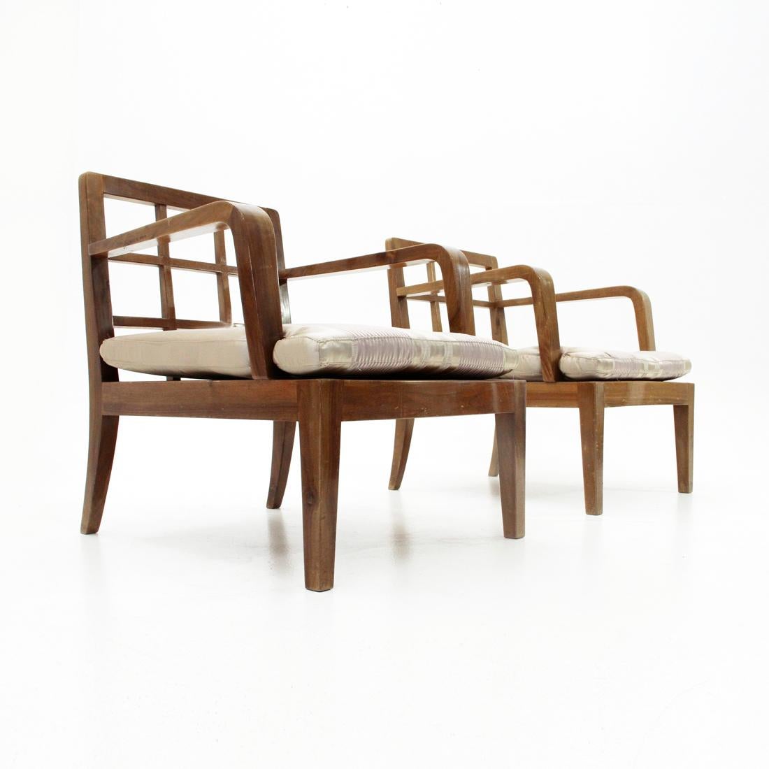 Italian Mid-Century Modernist Armchair, 1940s, Set of 2 In Good Condition In Savona, IT