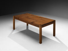 Italian Mid-Century Modernist Dining Table in Oak
