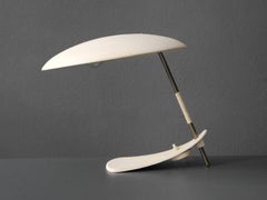 Italian Mid-Century Modernist Table Lamp with Beige Shrink Varnish