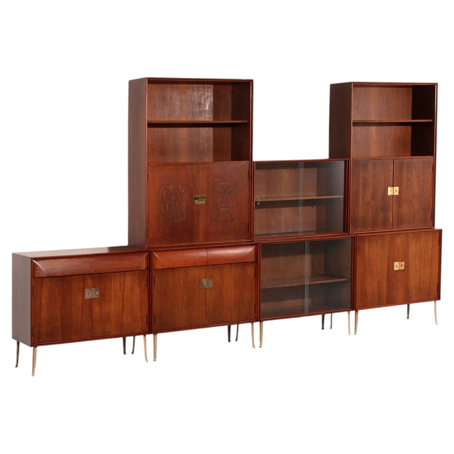 Italian Mid-Century Modular Wall System – Attributed to the Circle of Ico Parisi