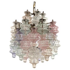 Italian Mid-Century Multicolor Murano Glass Chandelier, 1960s