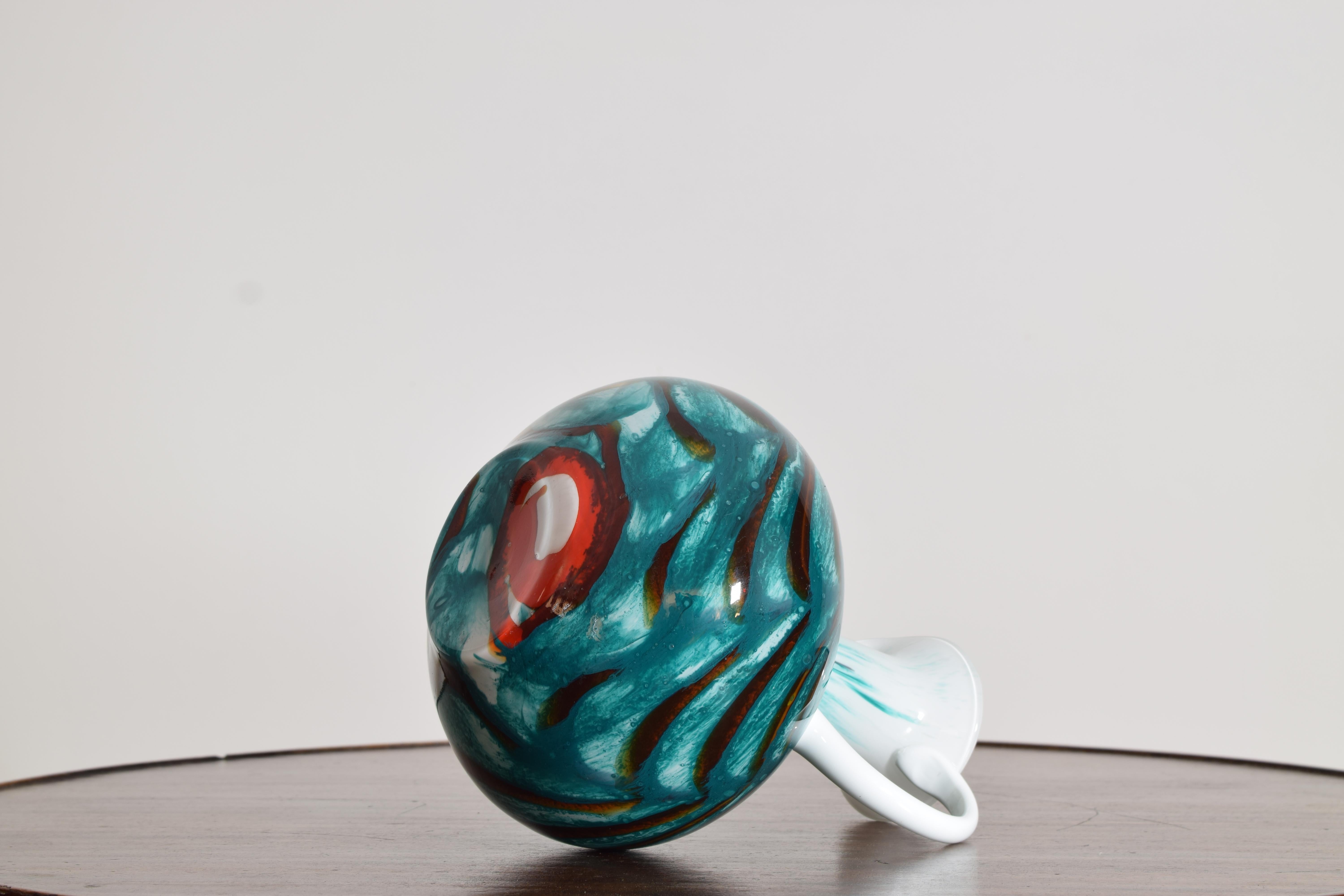 Jarra italiana de cristal artístico de Murano de mediados de siglo Italiano en venta