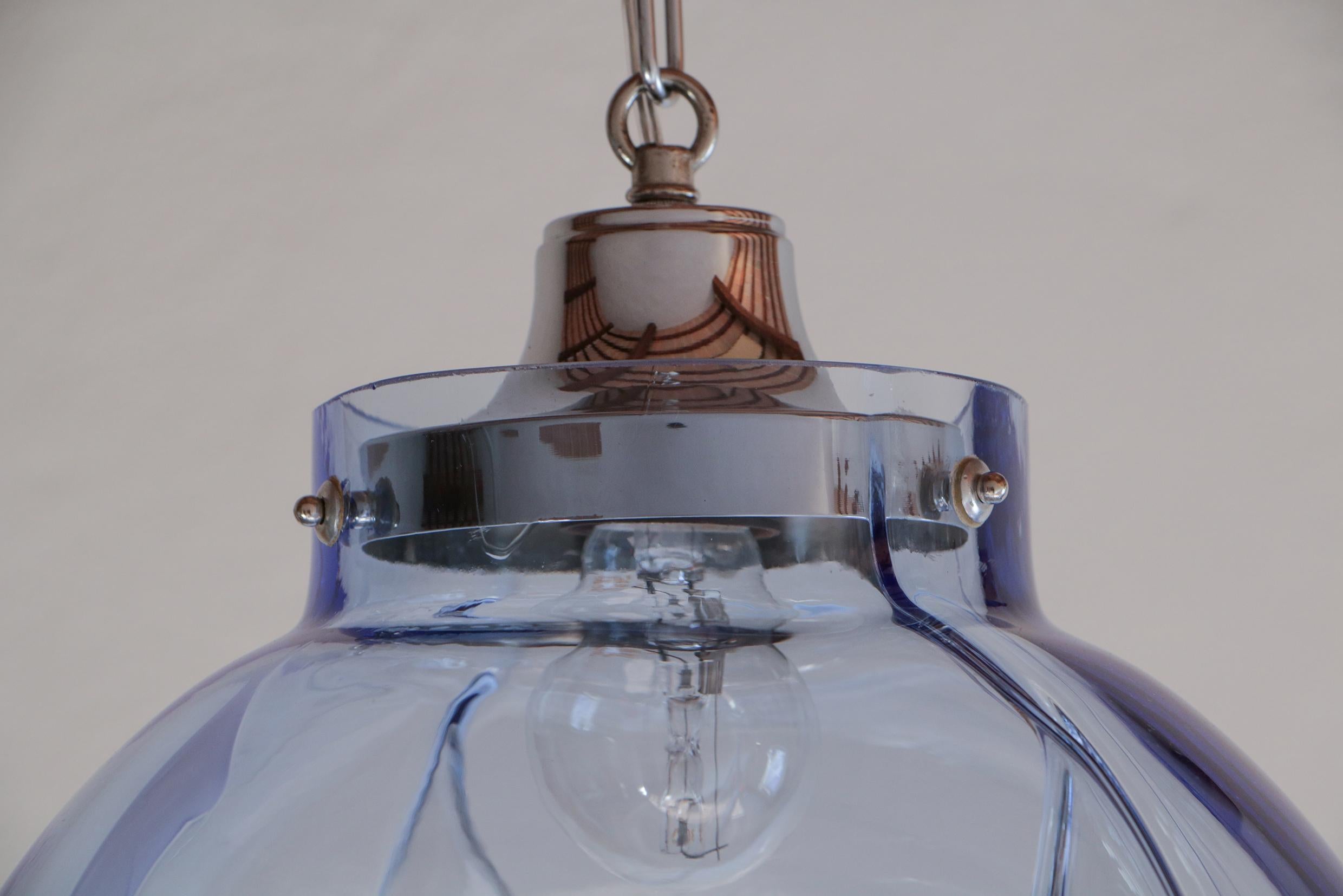 Italian Mid-Century Murano Ball Glass Pendant Lamp by Toni Zuccheri, 1960s For Sale 5