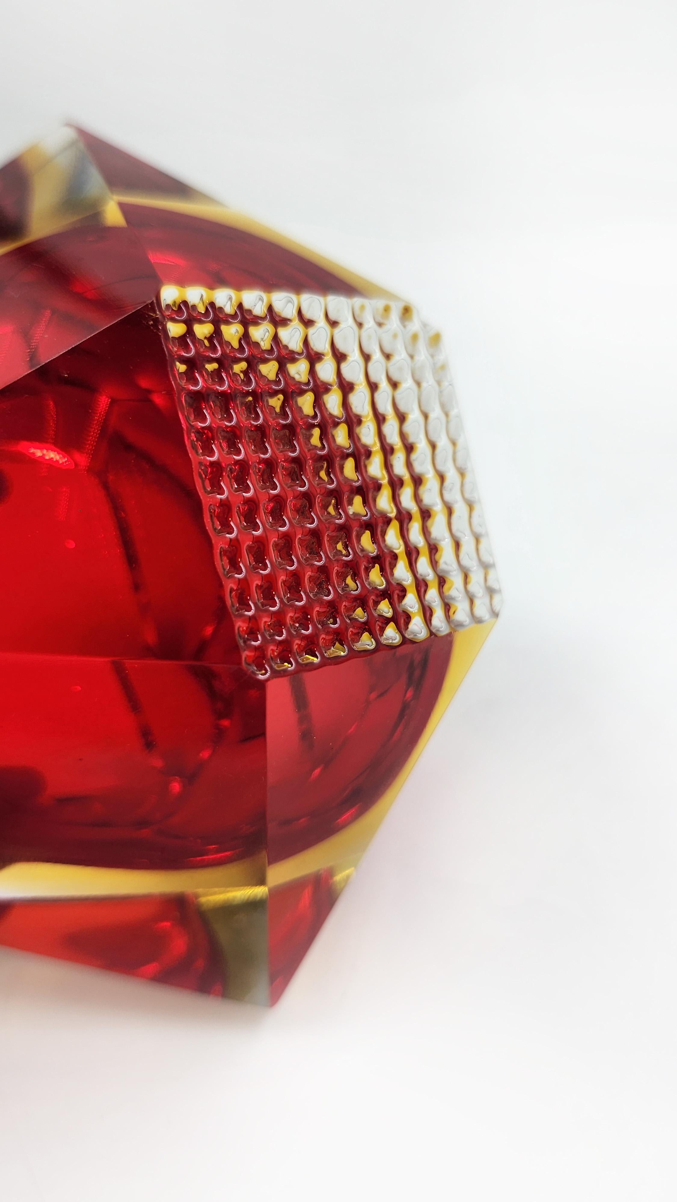 Italiano Italian Mid-Century Murano Bowl by Flavio Poli, 1970's in vendita
