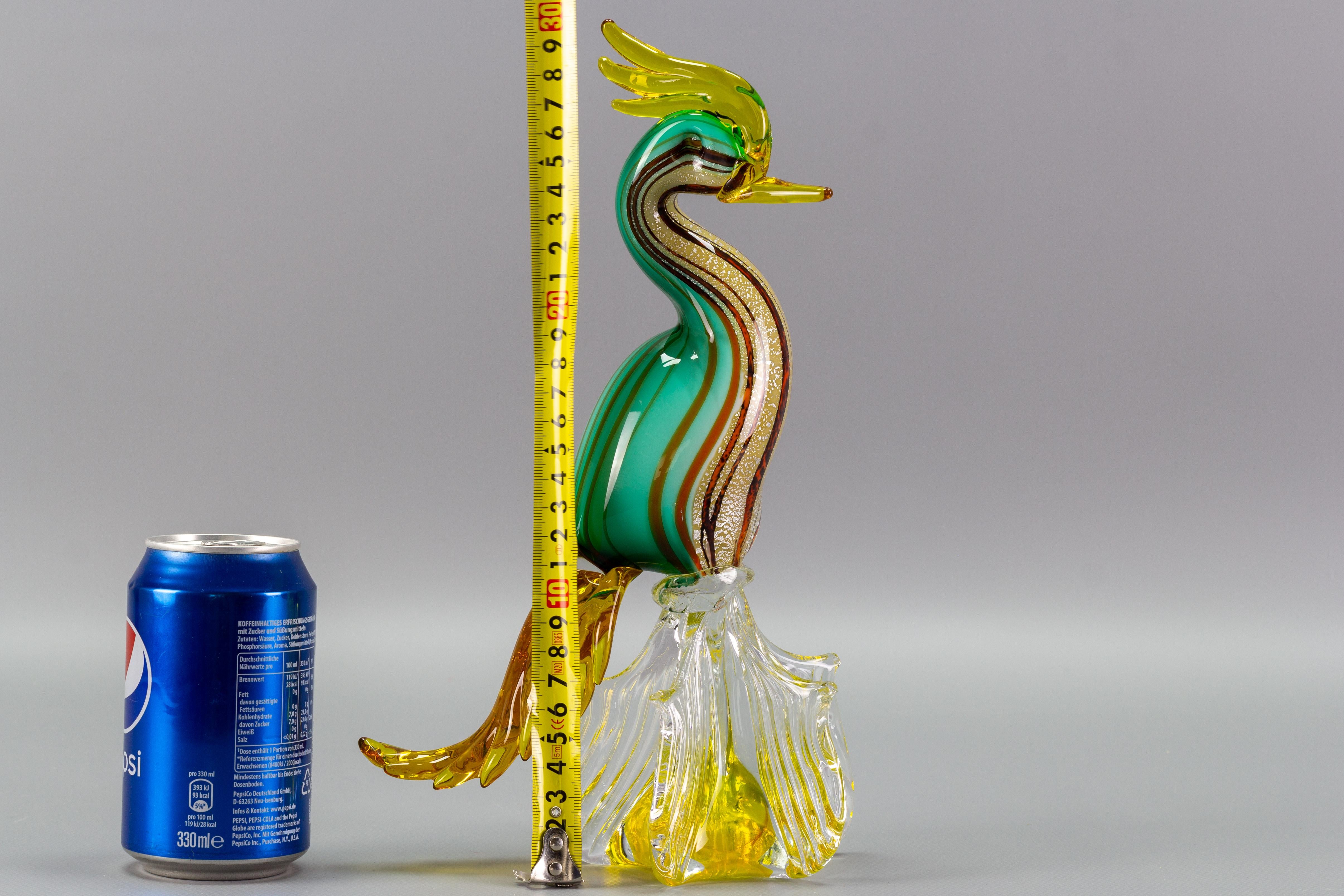 Italian Mid-Century Murano Glass Bird Sculpture 