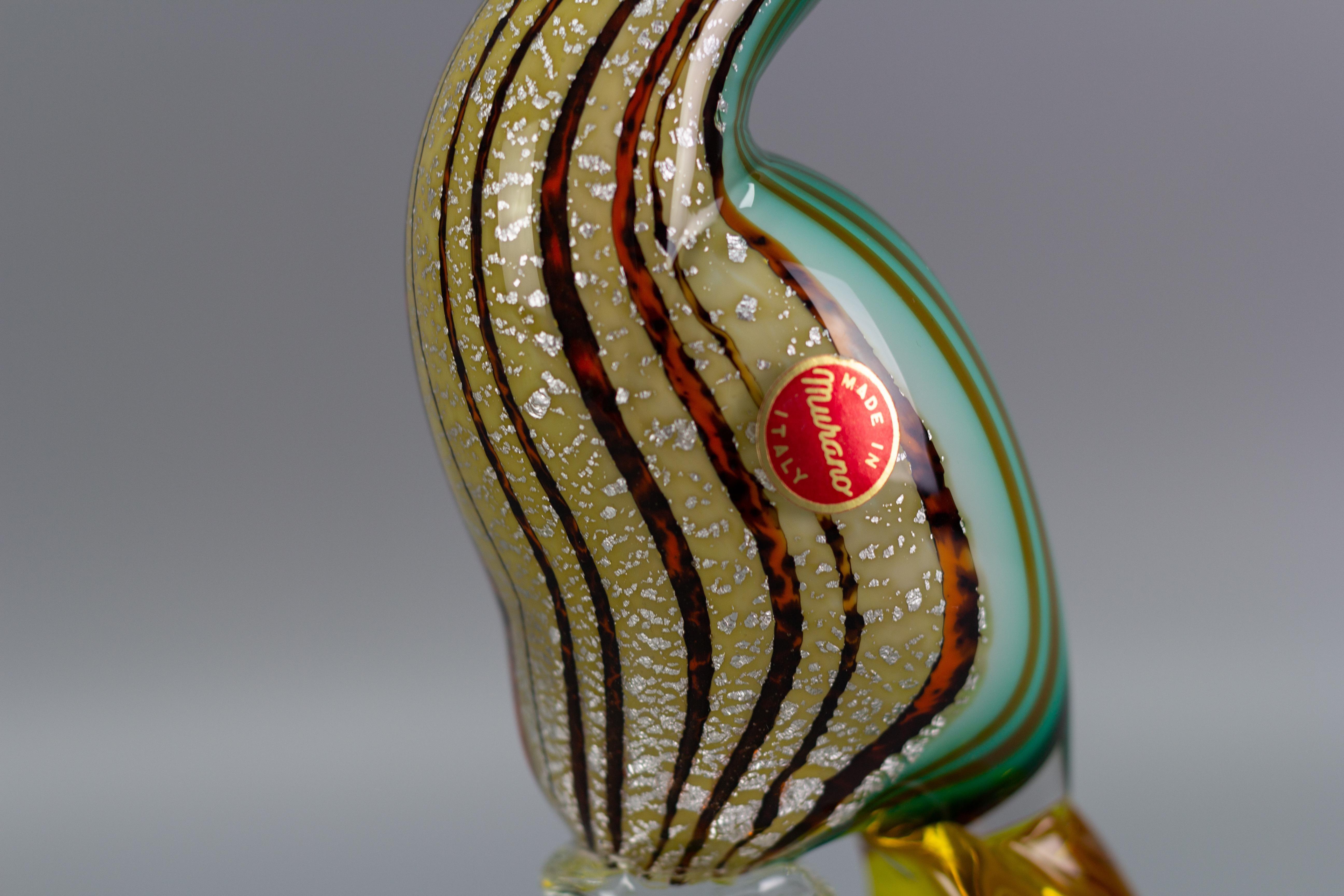 Italian Mid-Century Murano Glass Bird Sculpture 