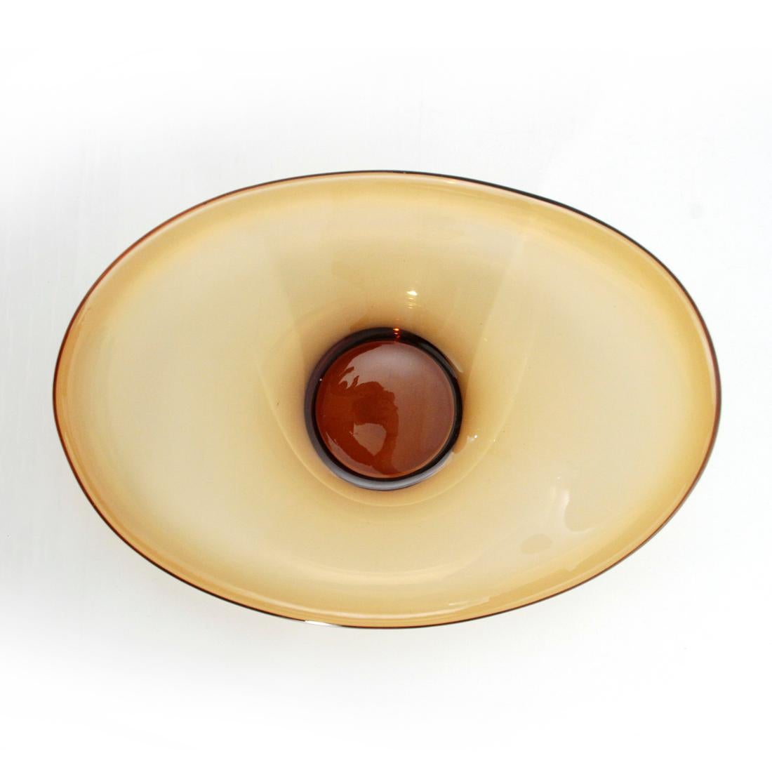 Italian Midcentury Murano Glass Bowl, 1960s In Good Condition In Savona, IT