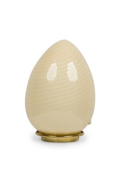 Italian Mid-Century Murano Glass Egg Lamp