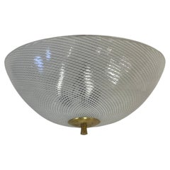 Apparecchio di illuminazione a filo in vetro di Murano della metà del secolo scorso di Venini 1940-1950