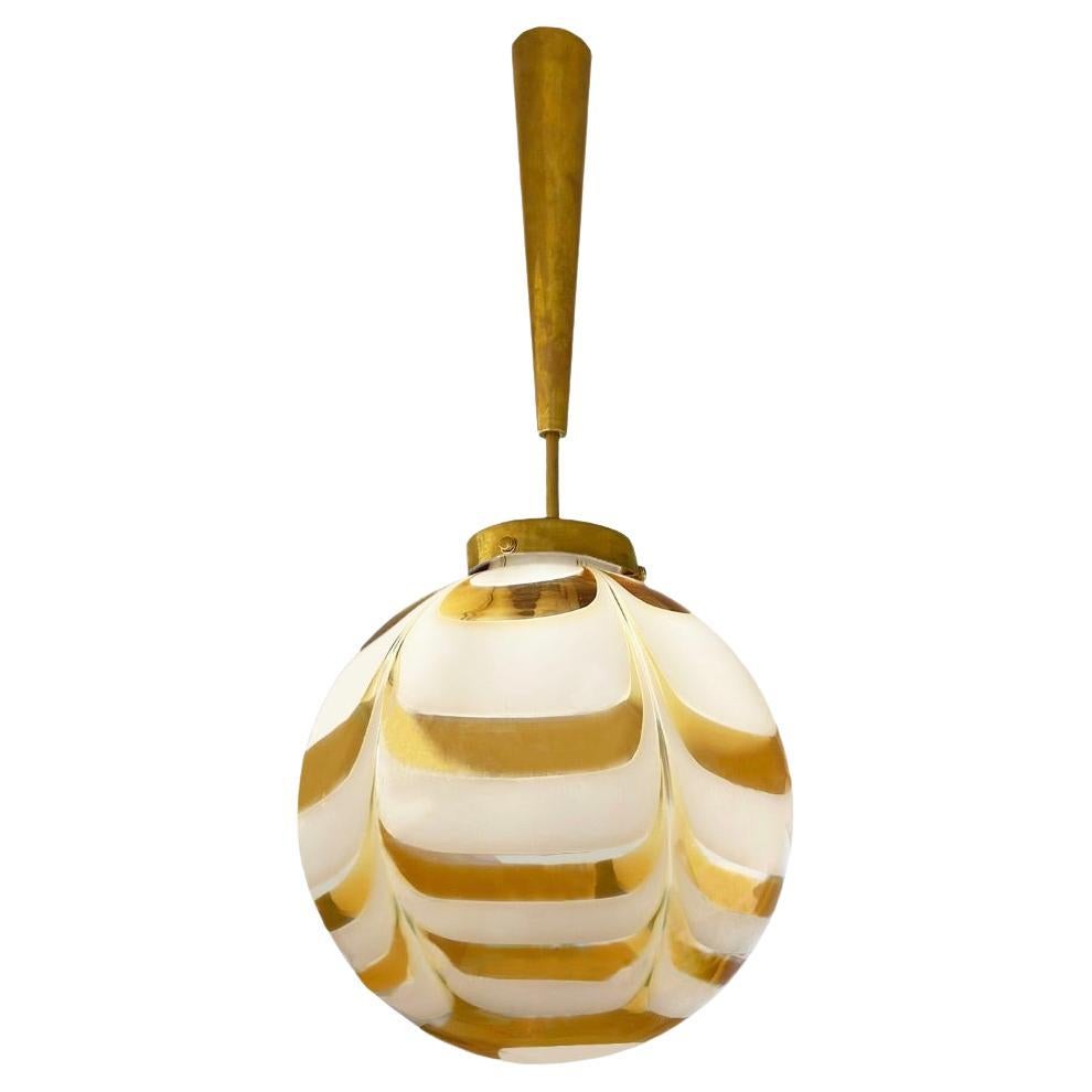 Italian Mid-Century Murano Glass Globe Pendant 1960s en vente