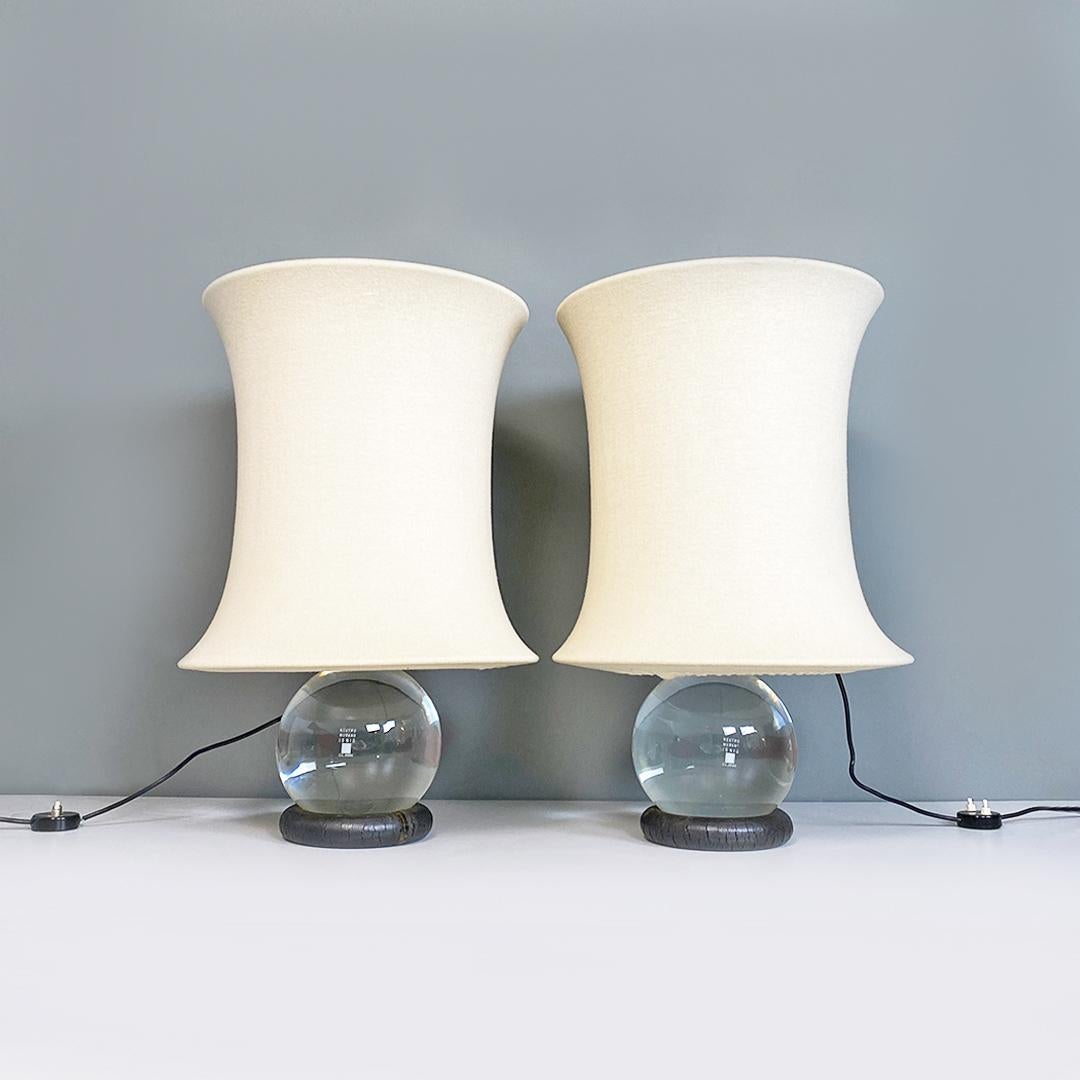 Italian Midcentury Murano Glass Lotus Table Lamps, G. Frattini for Meroni, 1964 In Good Condition For Sale In MIlano, IT