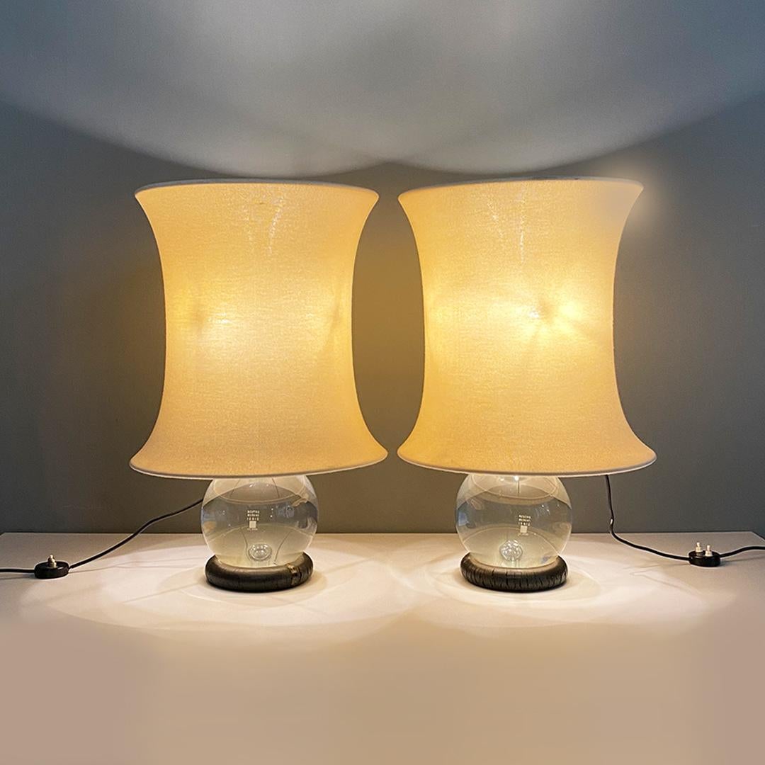 Italian Midcentury Murano Glass Lotus Table Lamps, G. Frattini for Meroni, 1964 For Sale 3