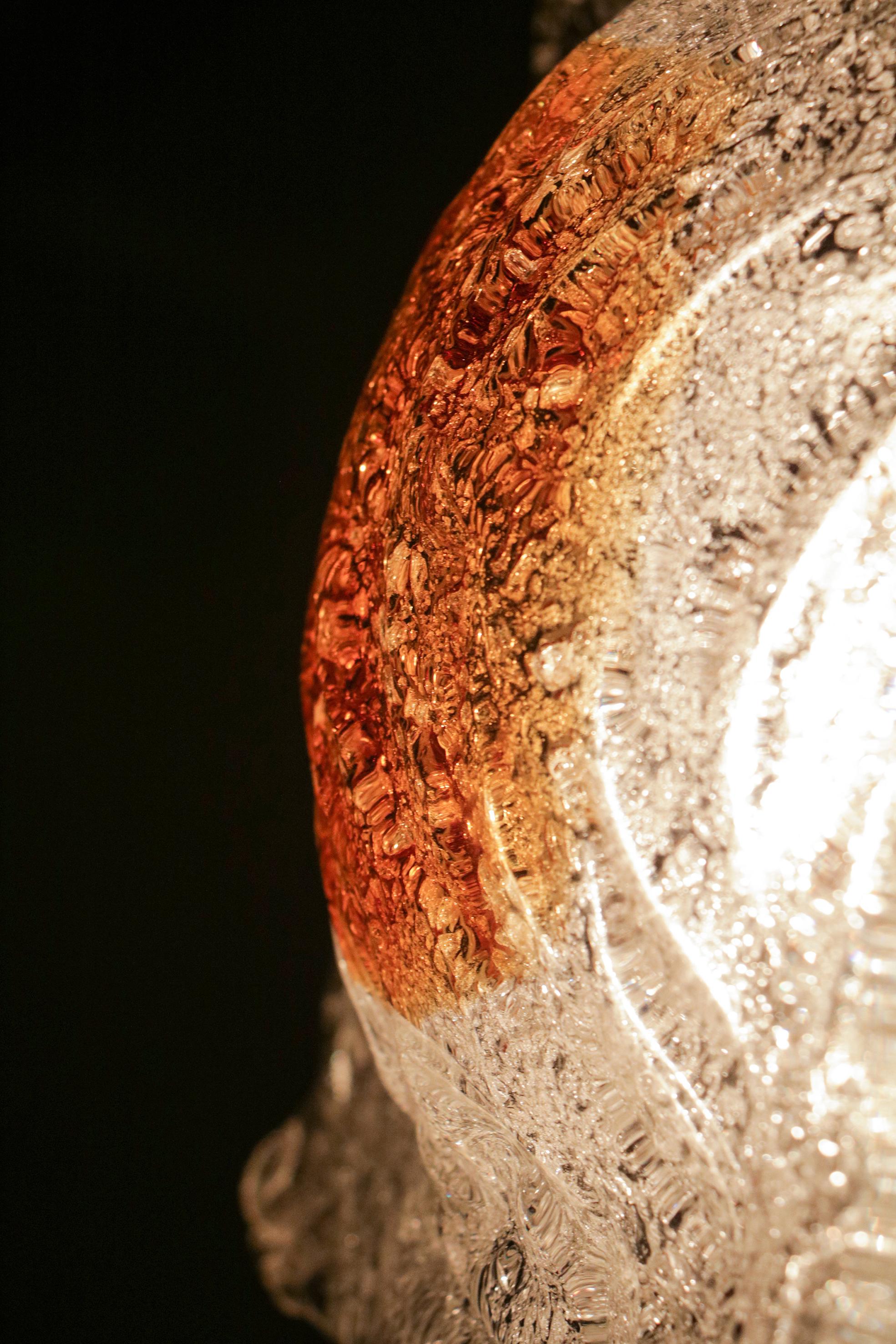 Italian Mid-Century Murano Glass Pendant Lamp Per Mazzega, 1970s For Sale 6