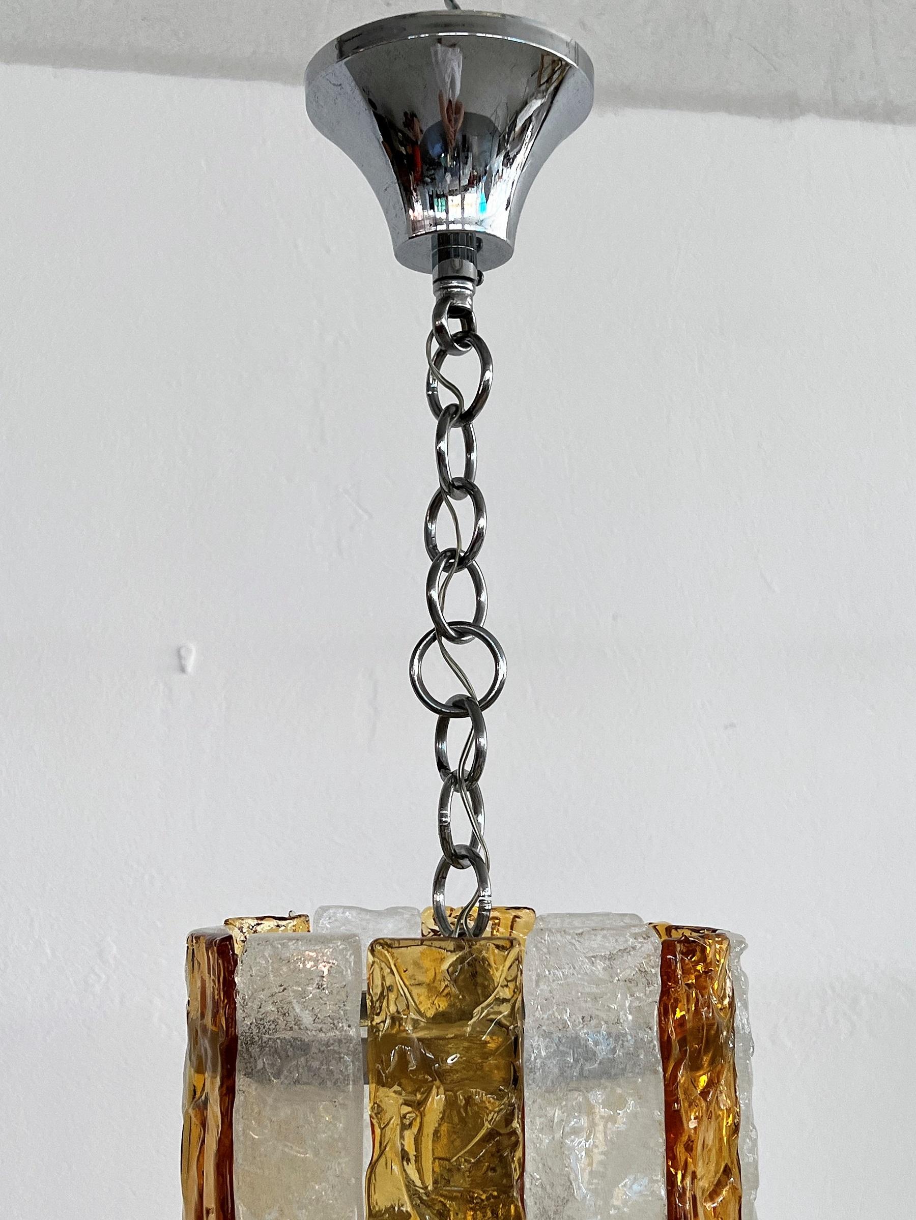 Italian Mid-Century Murano Glass Pendants by Mazzega, 1970s 5