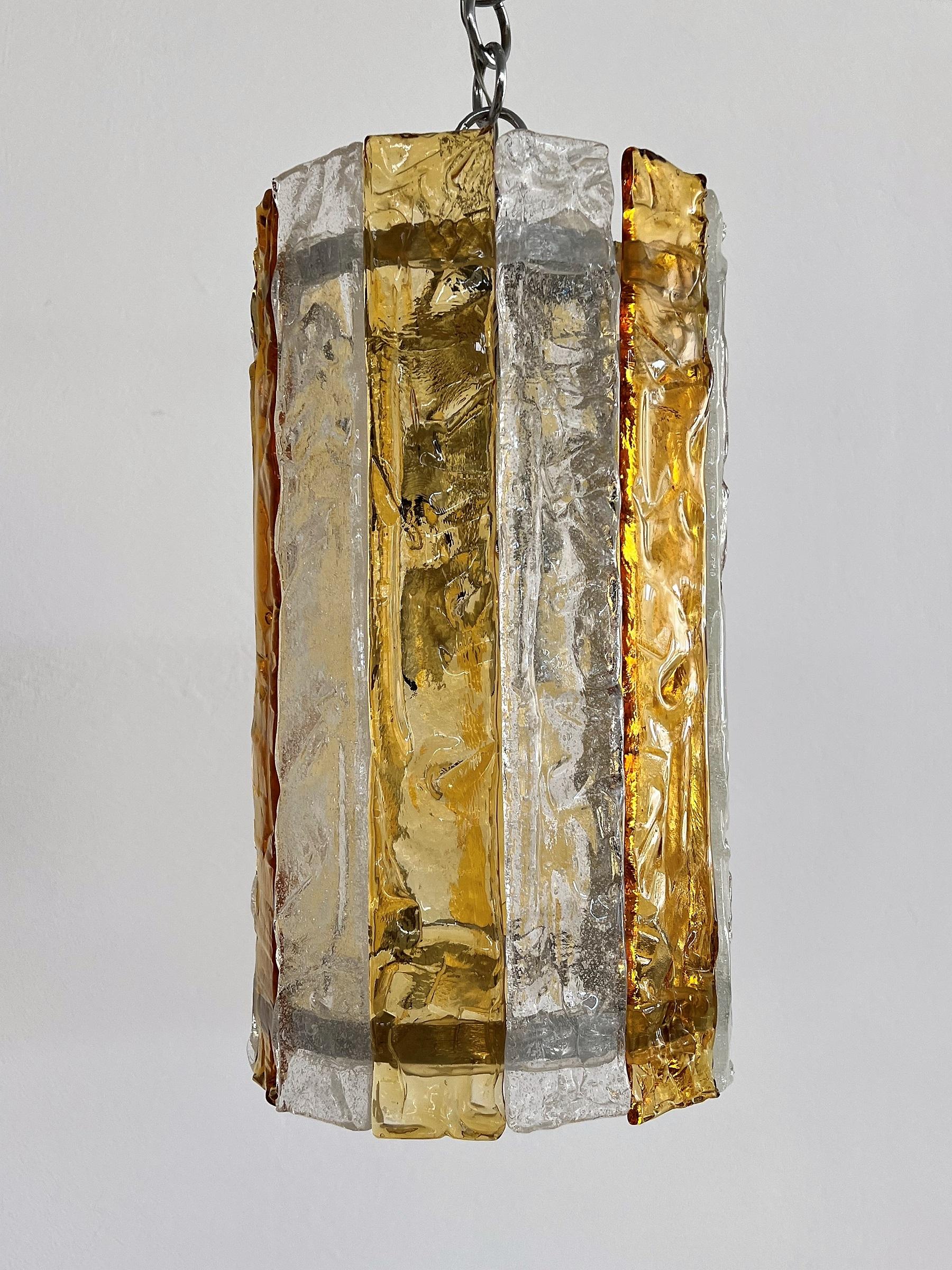 Italian Mid-Century Murano Glass Pendants by Mazzega, 1970s 1