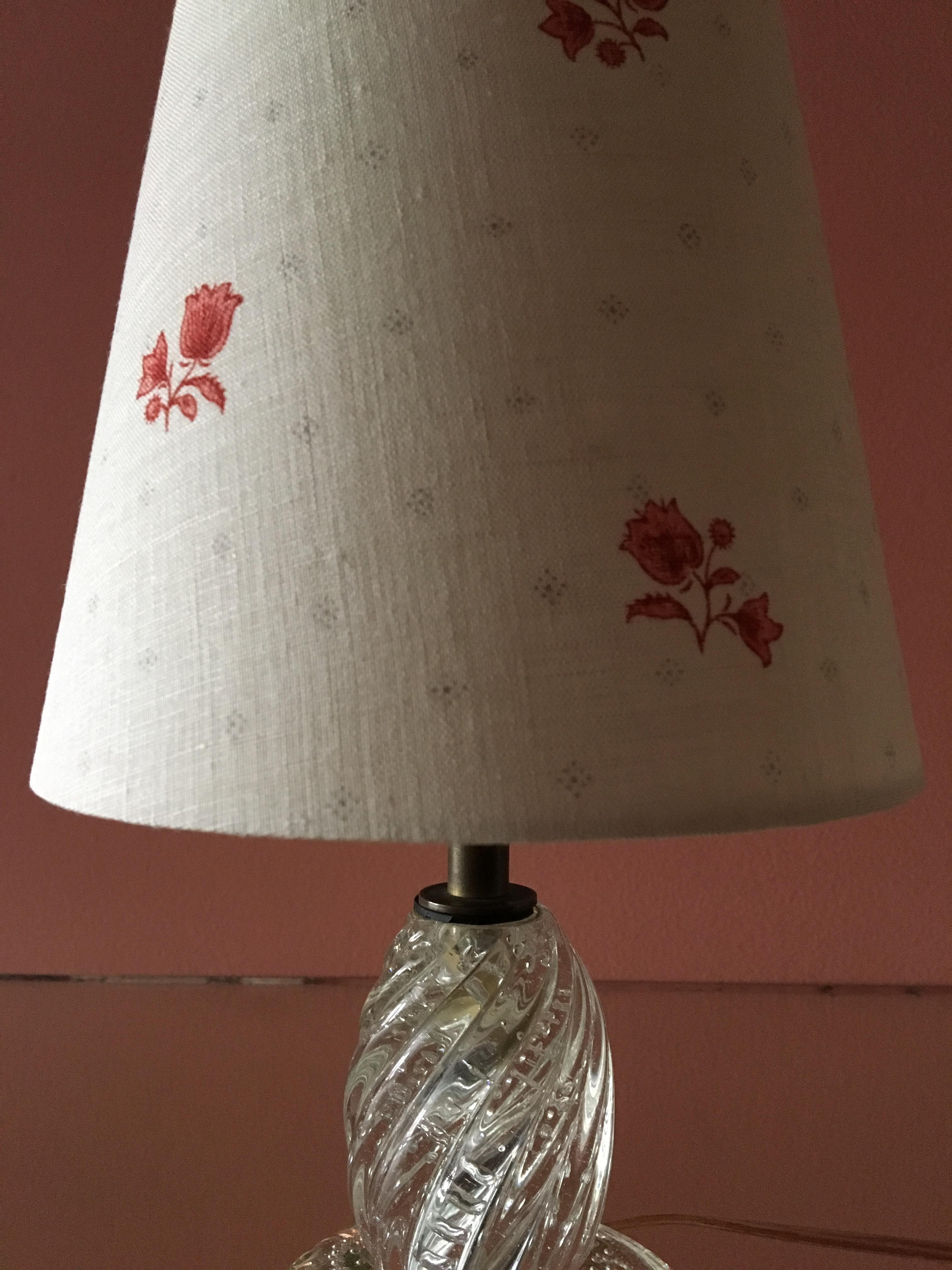 Italian Midcentury Murano Glass Table Lamp 1