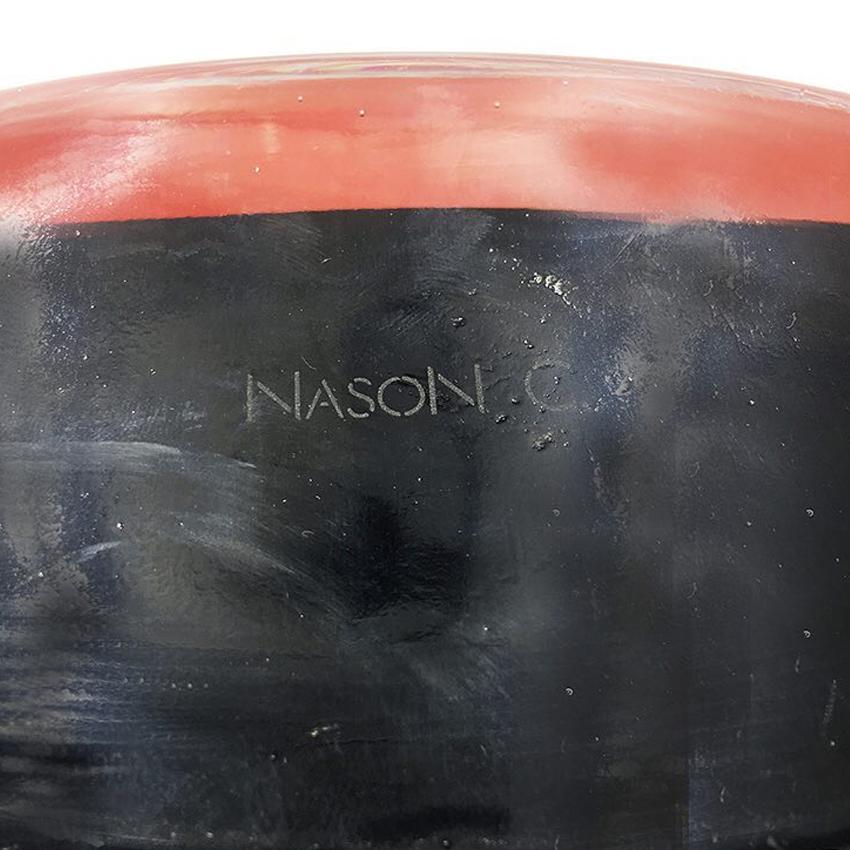 Italian Midcentury Murano Glass Vase by Nason, 1950s 1