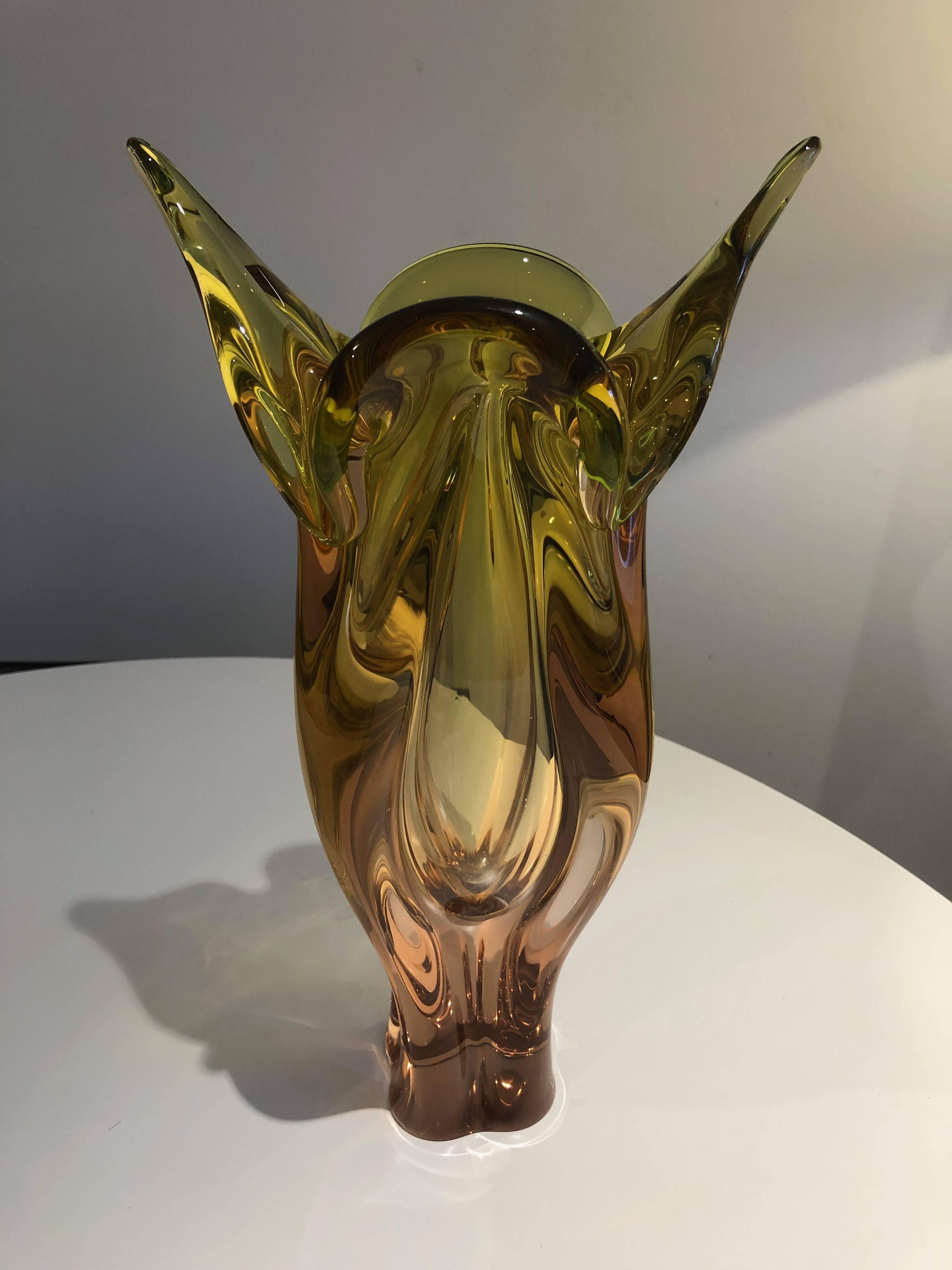Mid-Century Modern Italian Midcentury Murano Summerso Flower Vase