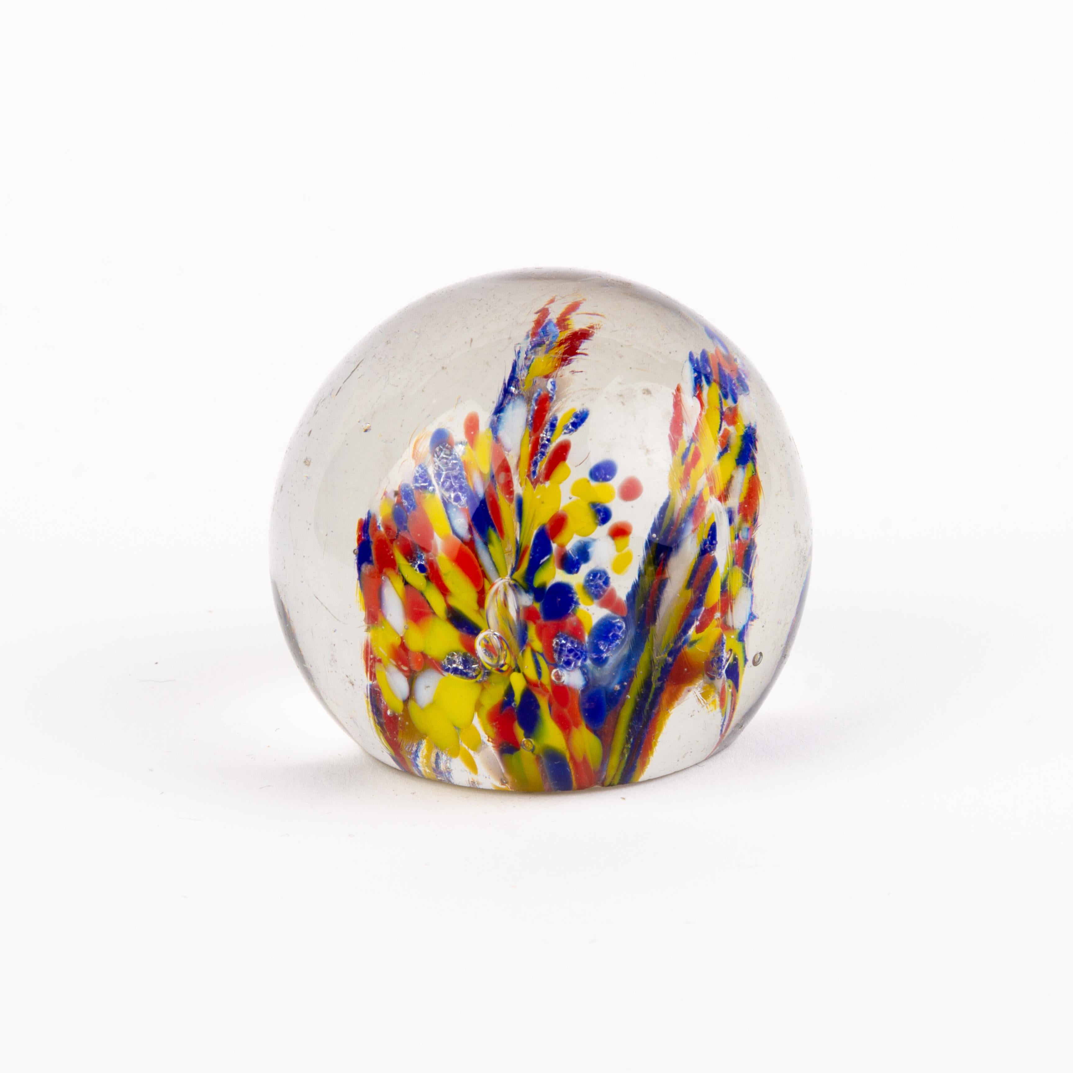 Italian Mid-Century Murano Venetian Millefiori Blown Glass Desk Paperweight 
Good condition
From a private collection.
Free international shipping.