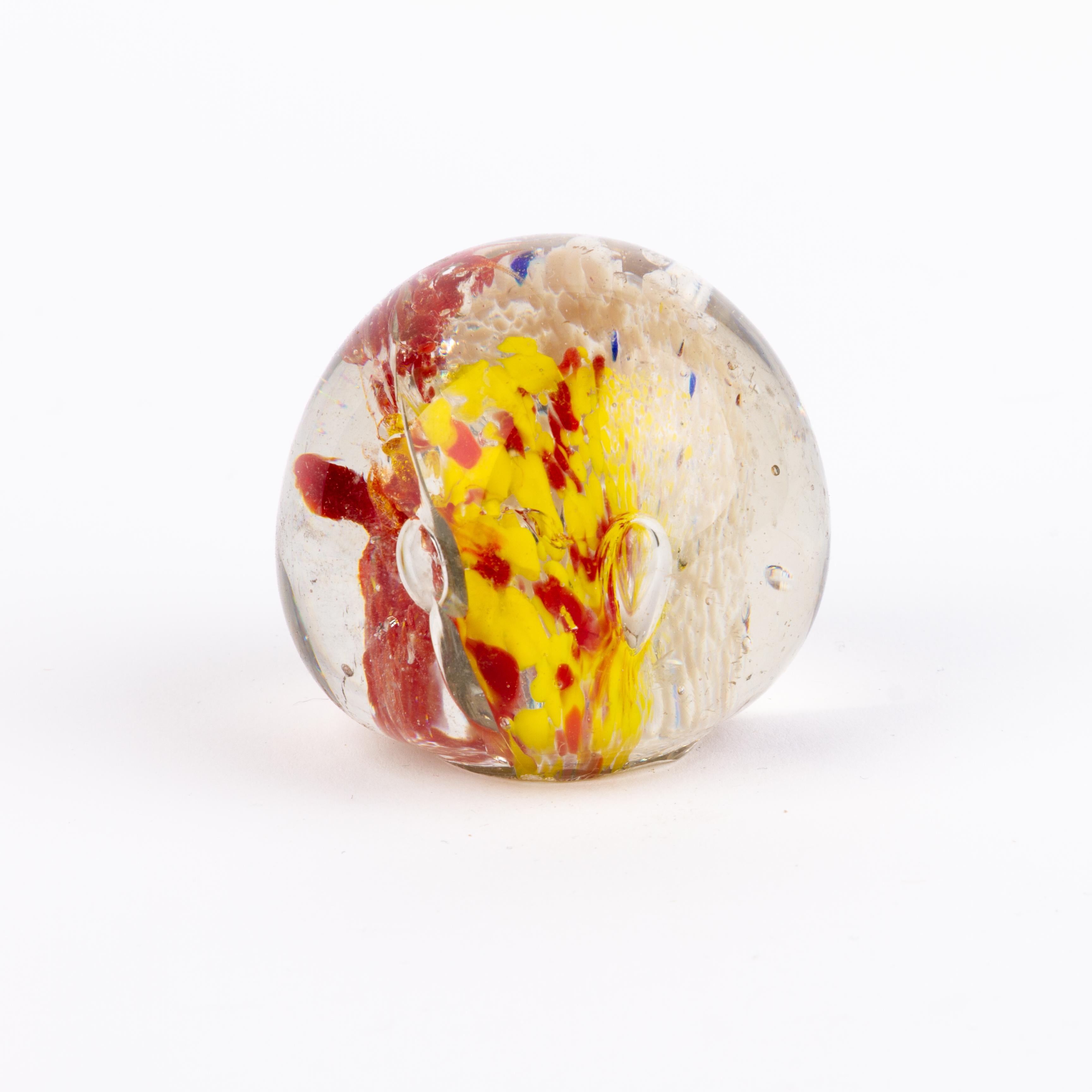 20th Century Italian Mid-Century Murano Venetian Millefiori Blown Glass Desk Paperweight