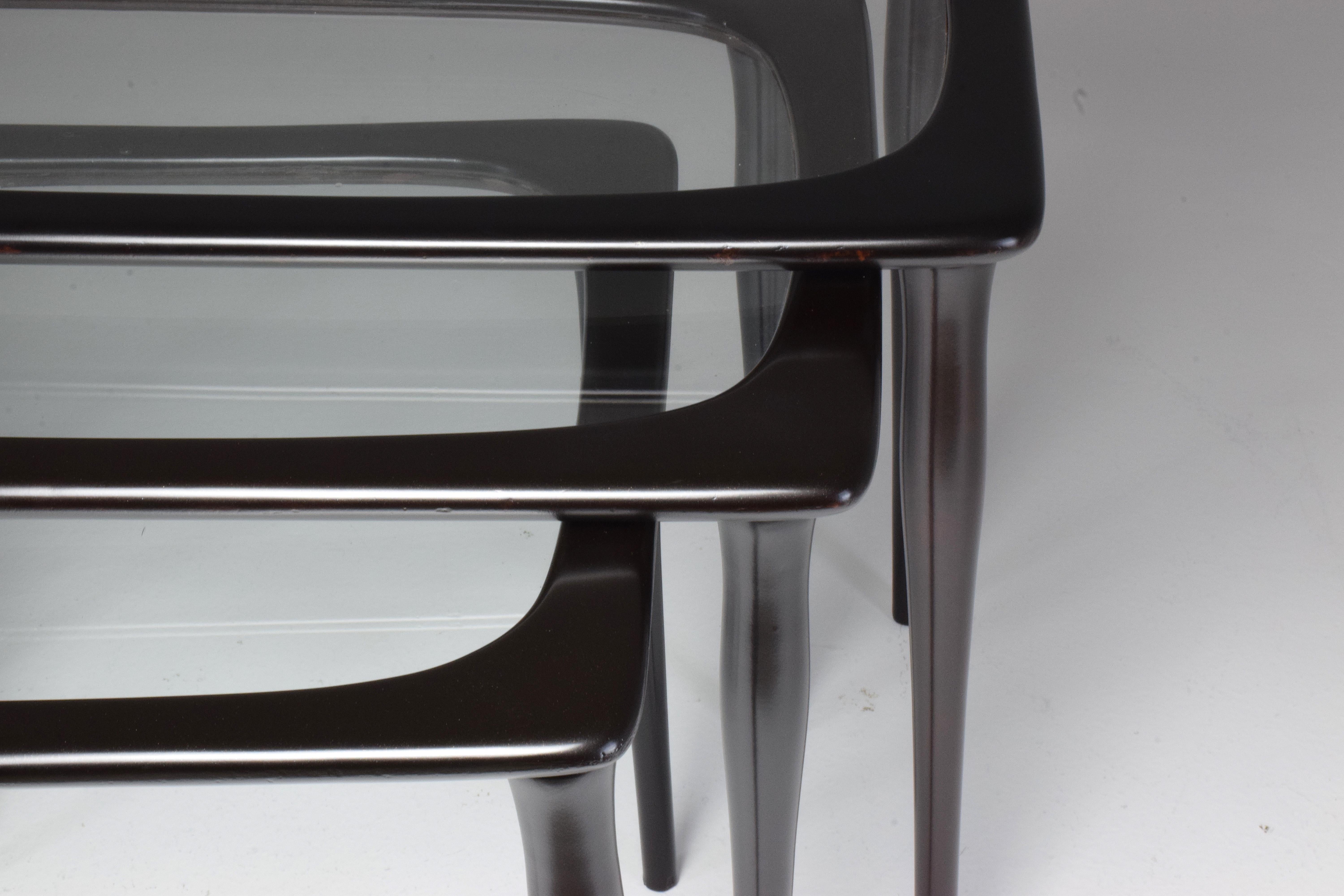 Three Italian Midcentury Nesting Tables by Ico Parisi, 1950s For Sale 9