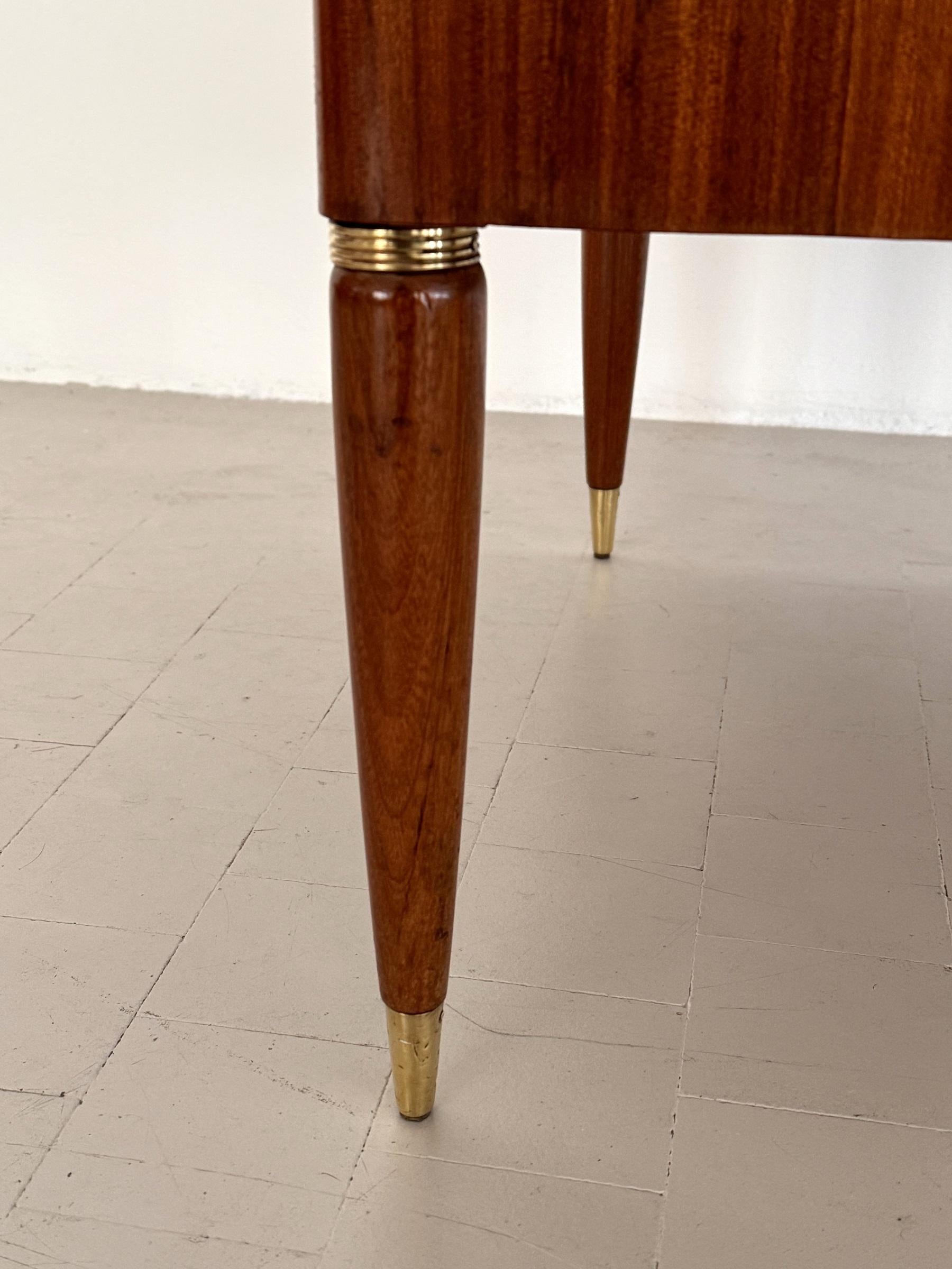 Italian Mid-Century Night Stands by La Permanente di Cantù with Green Marble Top For Sale 4