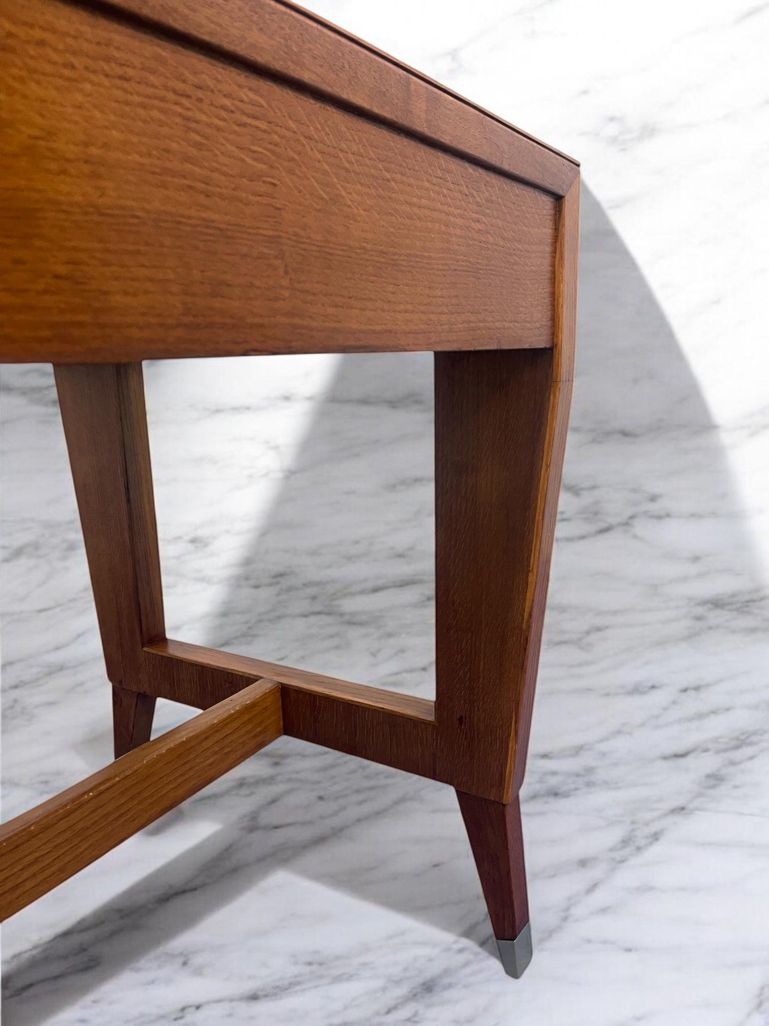 Italian Mid Century Oak Table Desk designed by Gio' Ponti in 1950s for BNL 12