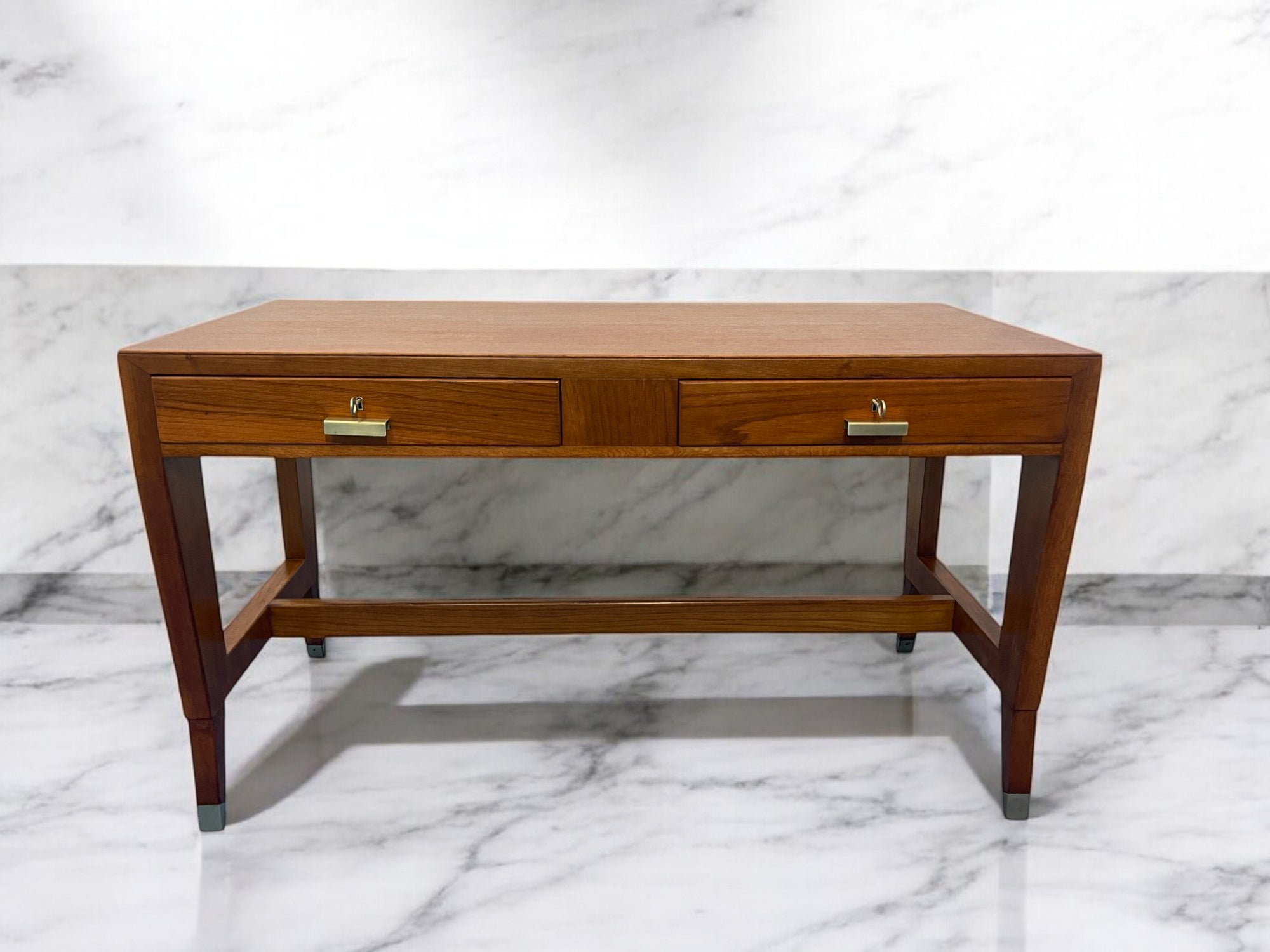 Italian Mid Century Oak Table Desk designed by Gio' Ponti in 1950s for BNL