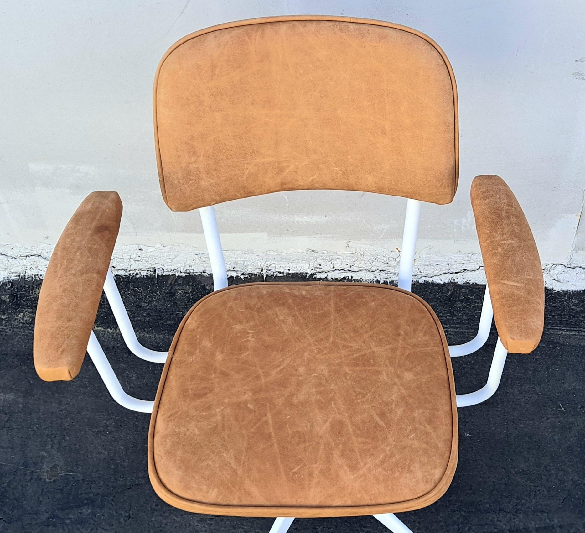 Metal Italian Midcentury Office Chair  For Sale