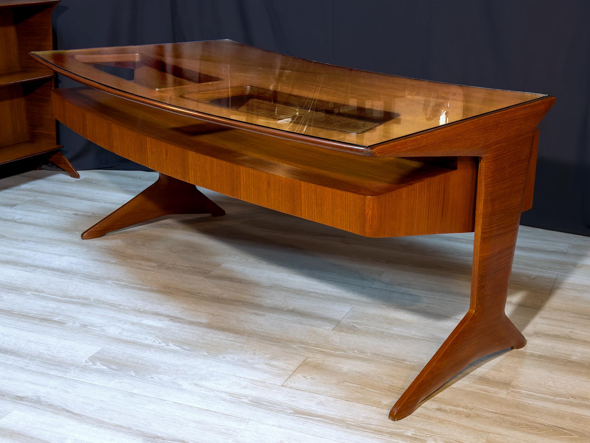 Italian Mid-Century Office Set with Executive Desk by Vittorio Dassi ...