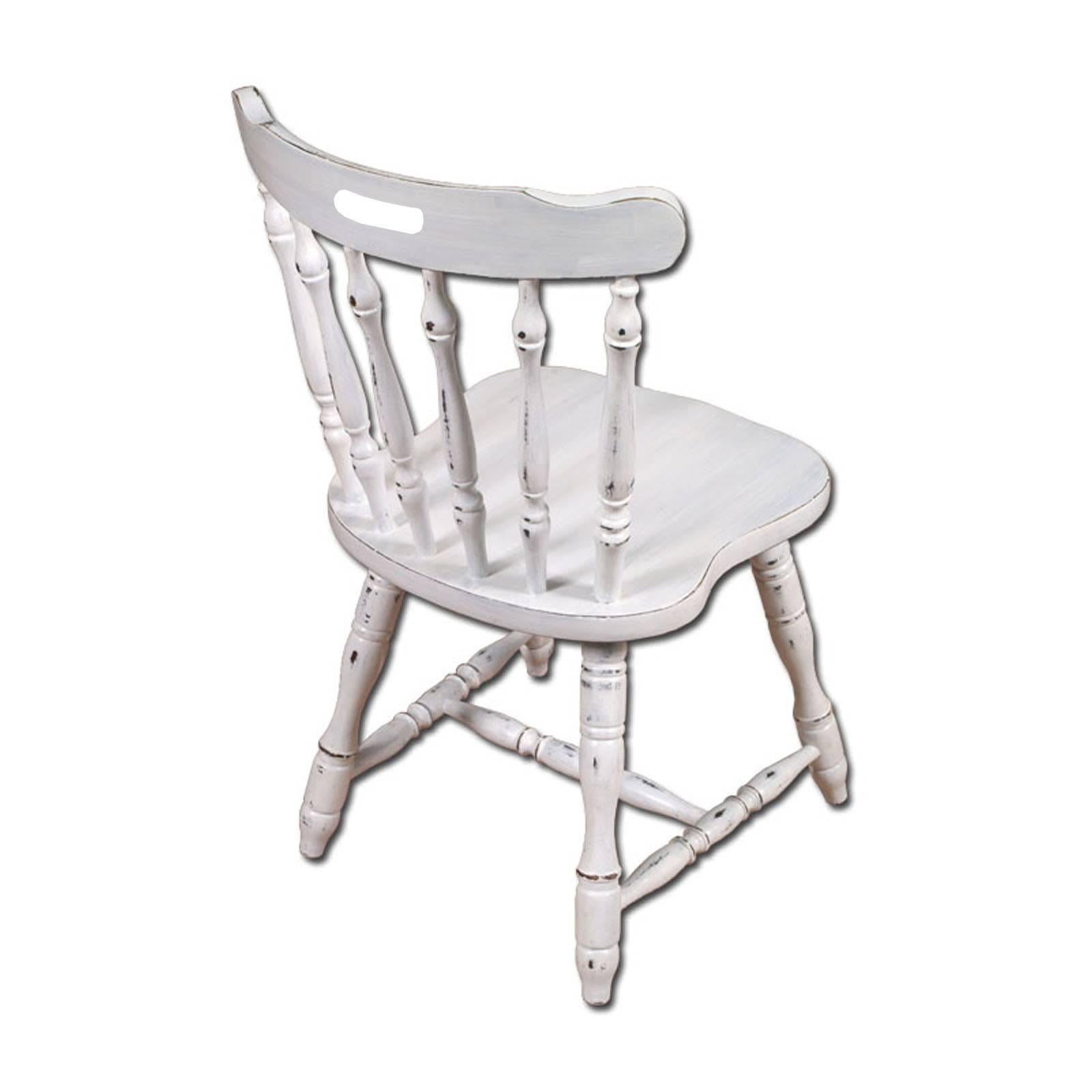 Country Italy Dining Chairs & Table, Old America, country , White color painted For Sale