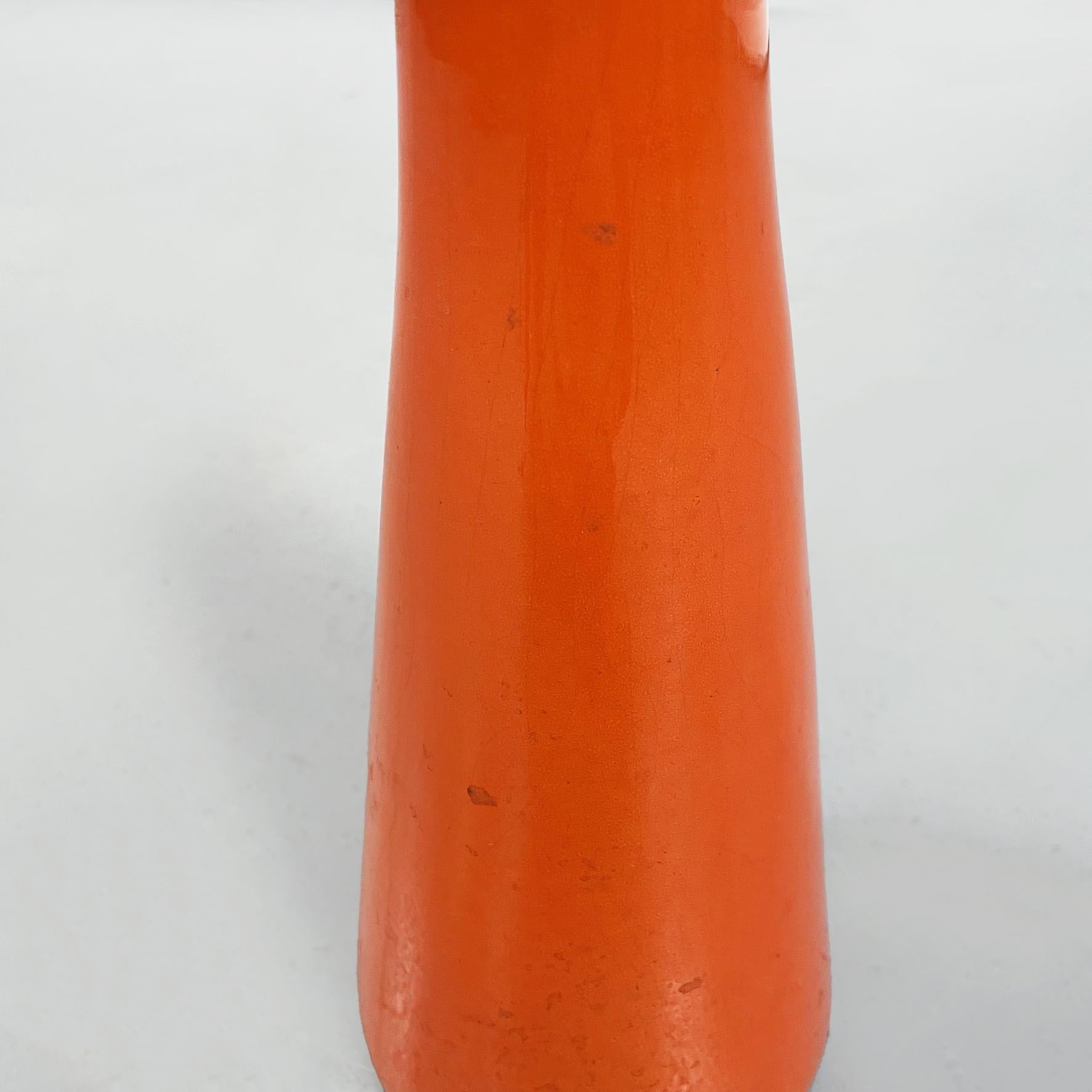 Mid-20th Century Italian Mid-Century Orange Ceramic Vase, 1960s
