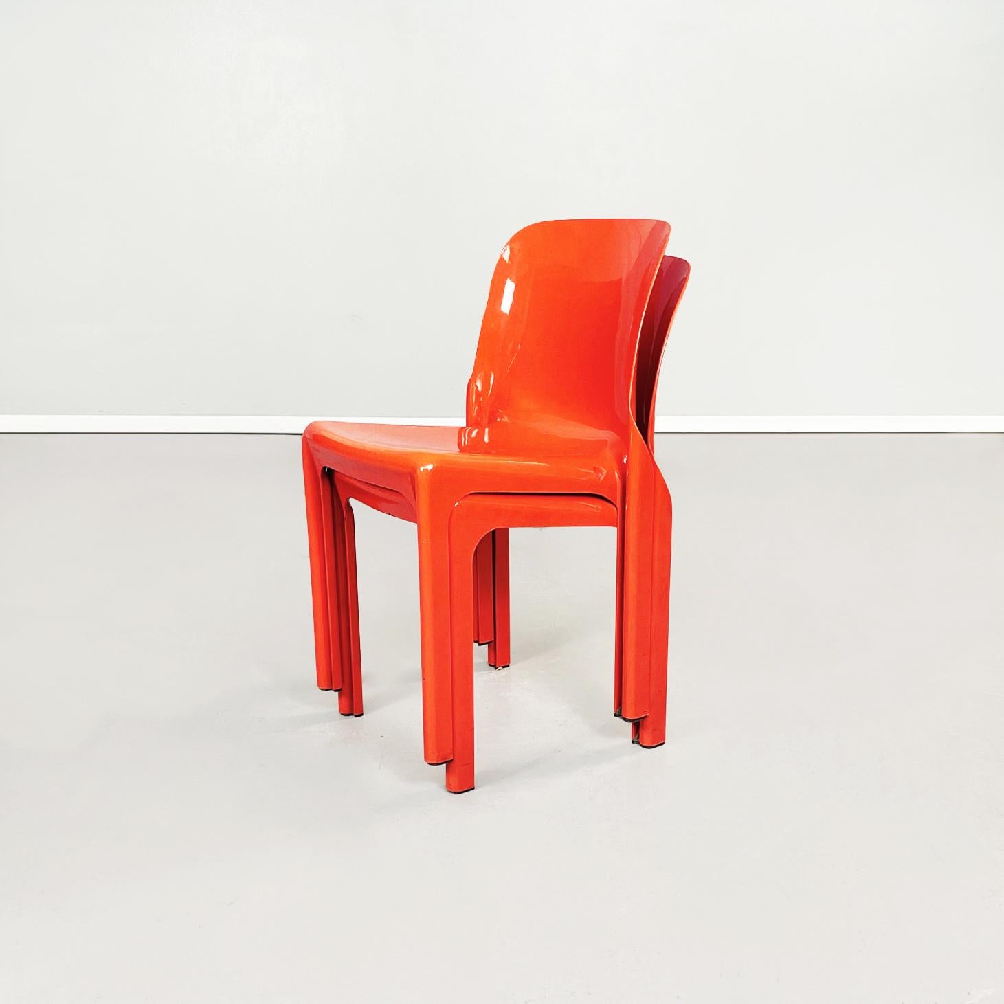 orange plastic chairs