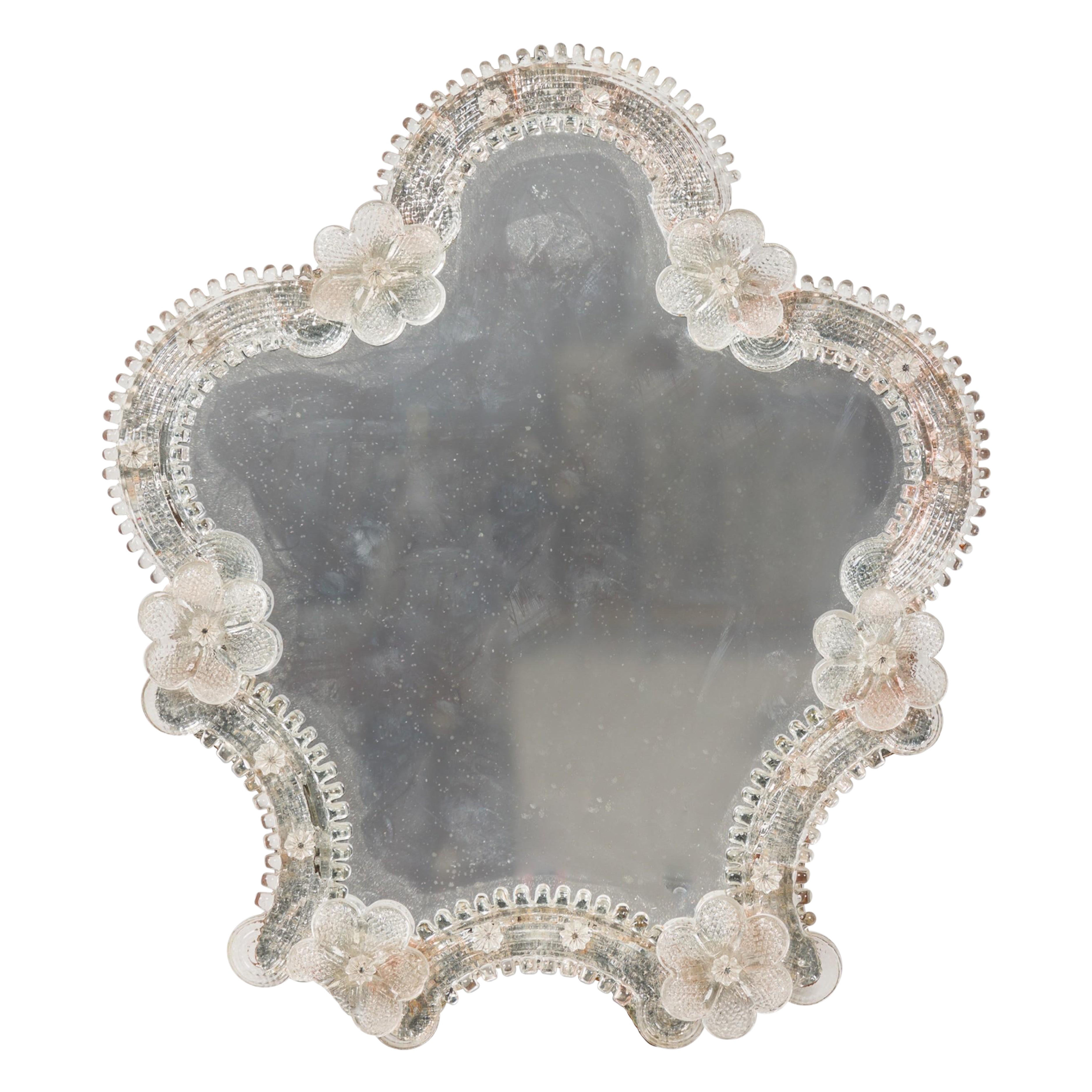 Italian Mid-Century Ornate Floral Mirror
