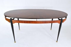 Italian Mid-Century Oval Dining Table, 1950s