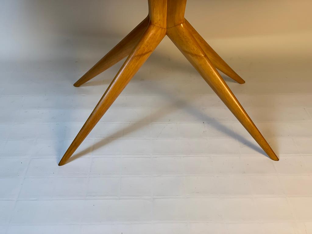 Italian Mid Century Oval Dining Table Green Glass Top 8